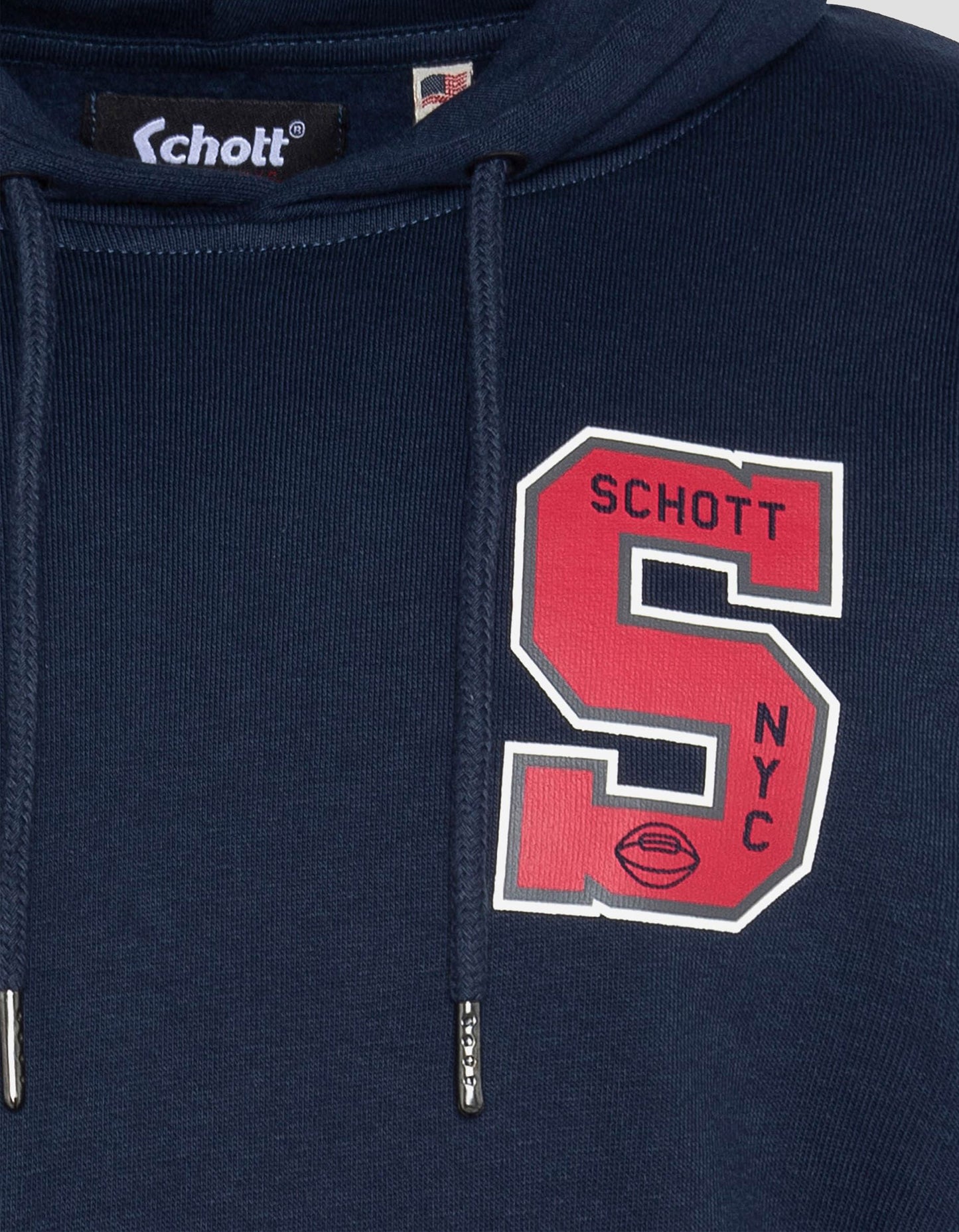 Dunkelblaues Sweatshirt gedruckt