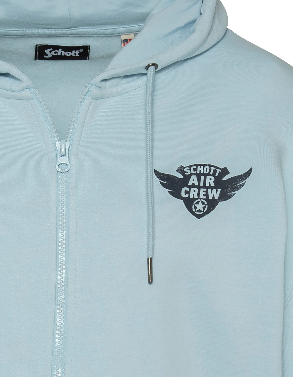 zip hoodie army sky blue