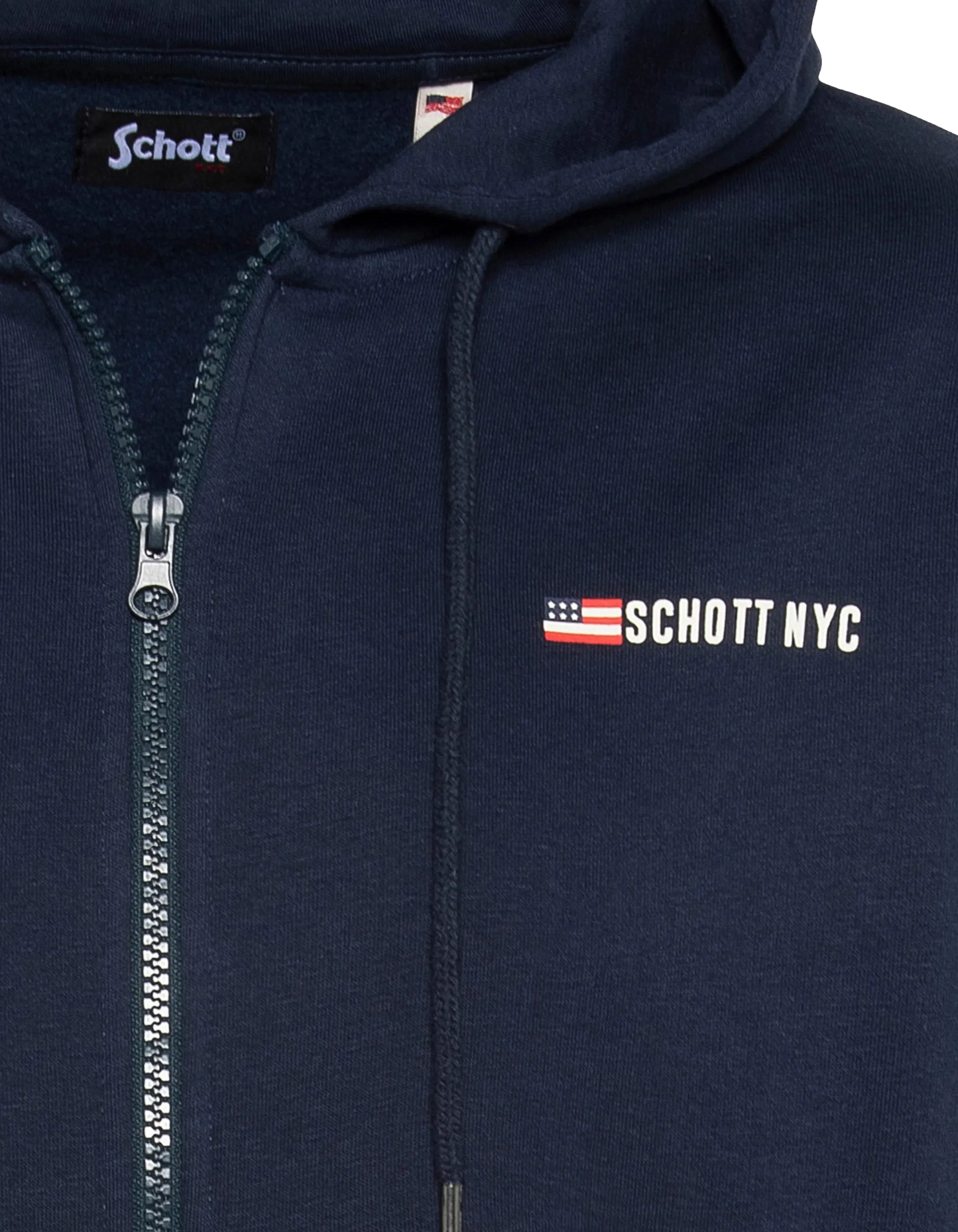 Cappuccio blu navy zippato