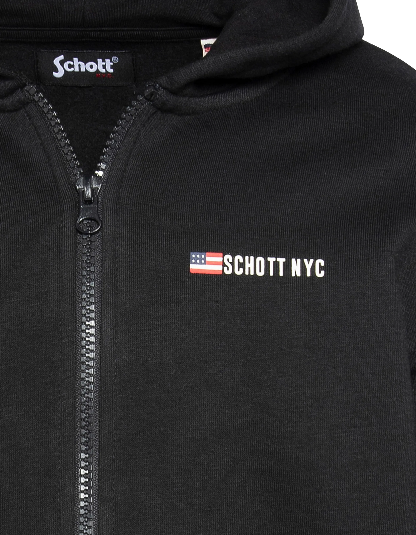 Sweatshirt à capuche zippé noir enfant