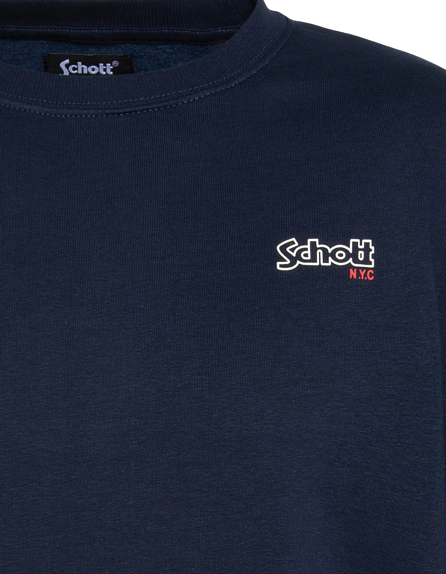 Spacca blu navy con collo rotondo