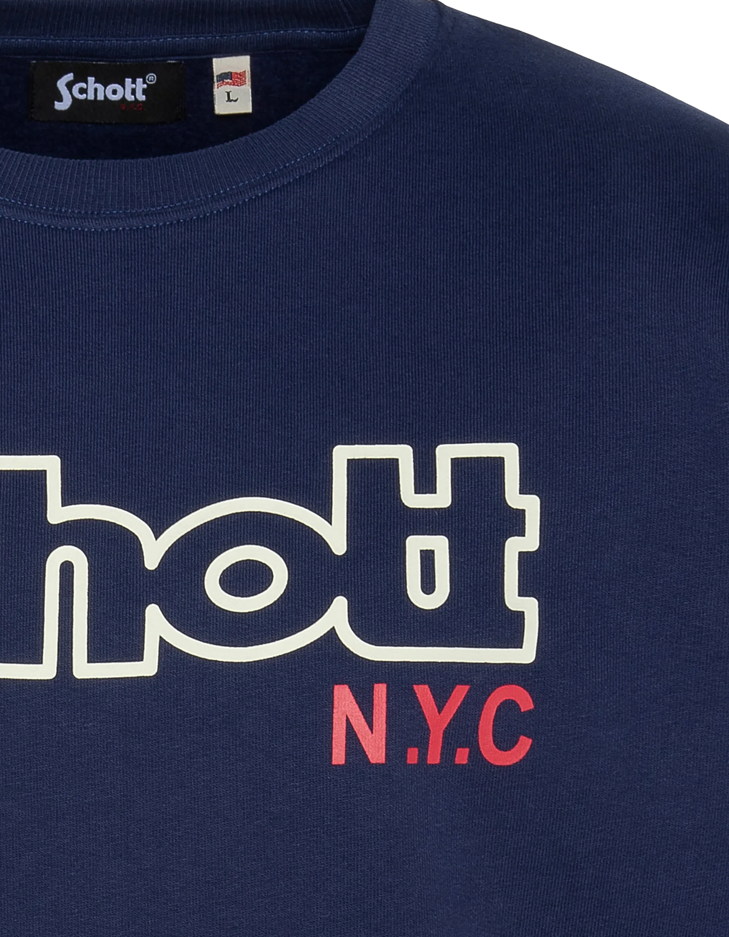 Marineblaues Rundhals-Sweatshirt