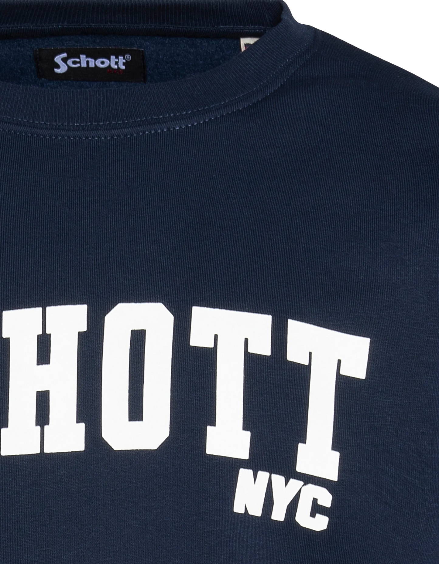 Spacca blu navy con collo rotondo