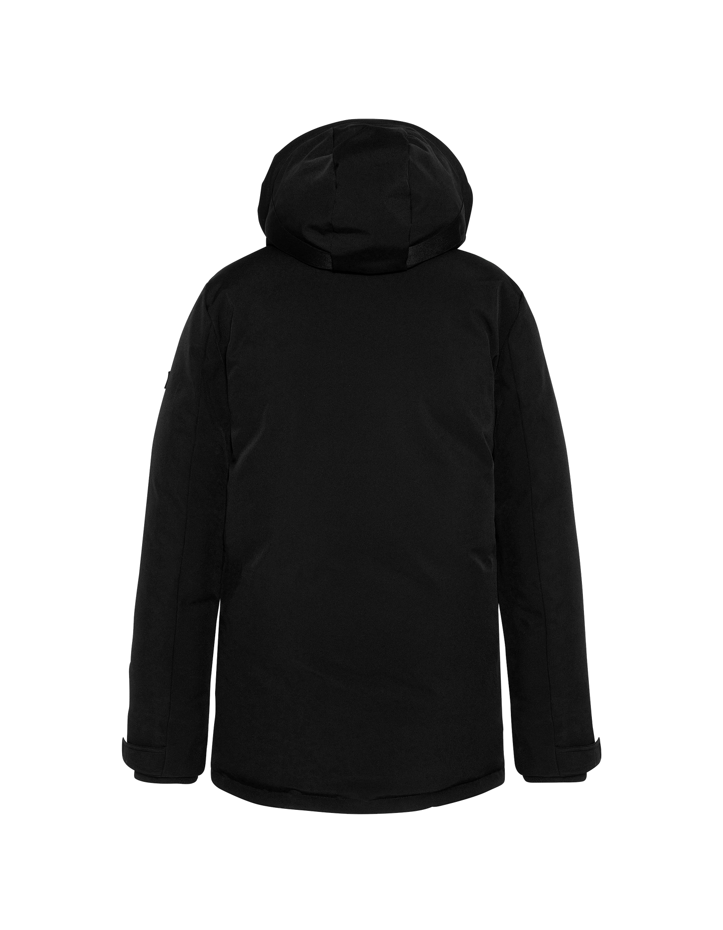 Schwarzer Parka mit Multipoche