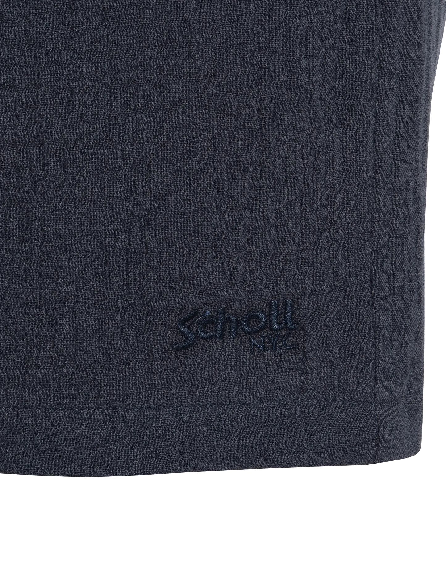 Shorts in garza di cotone blu navy