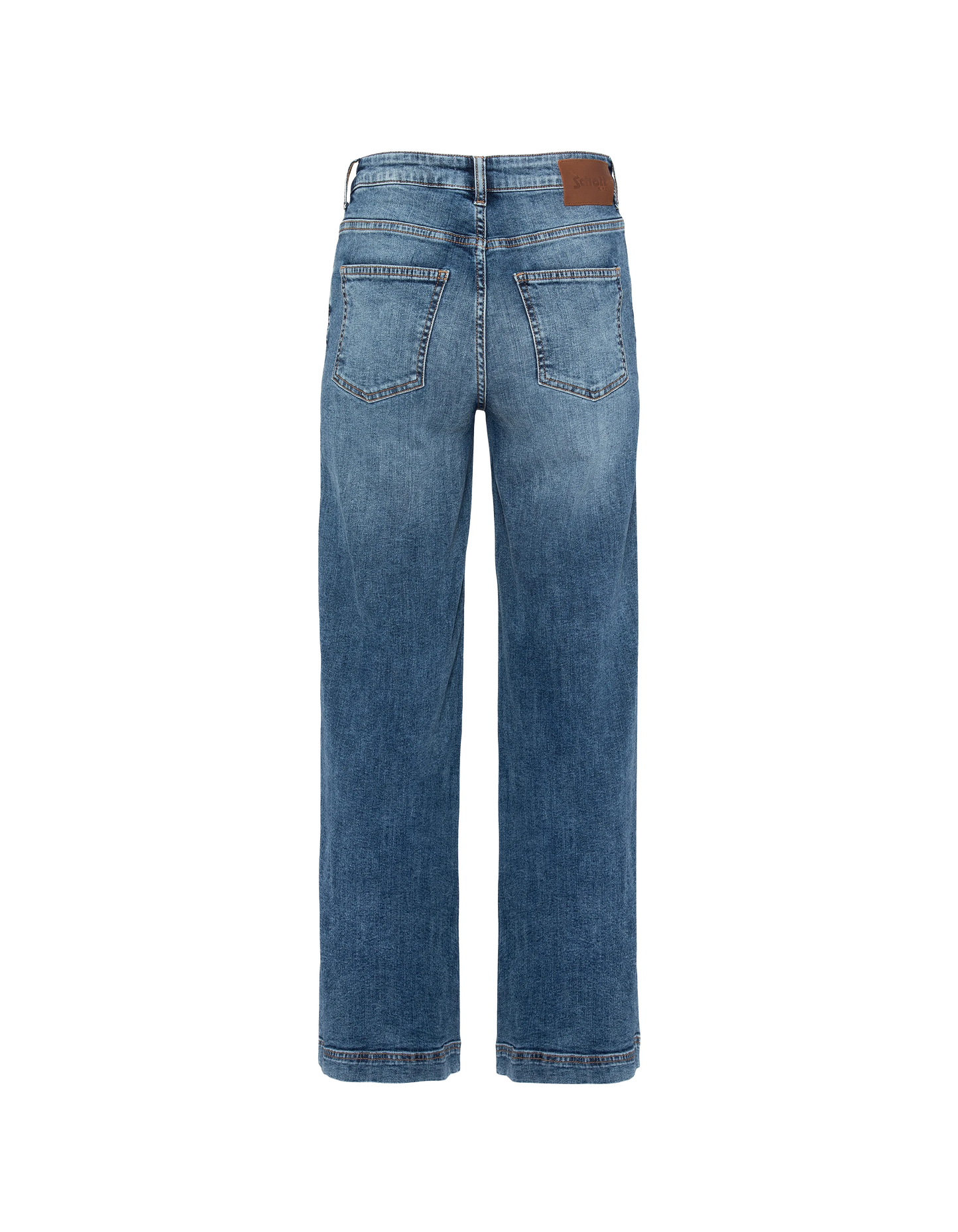 Jean droit bleu jambes larges