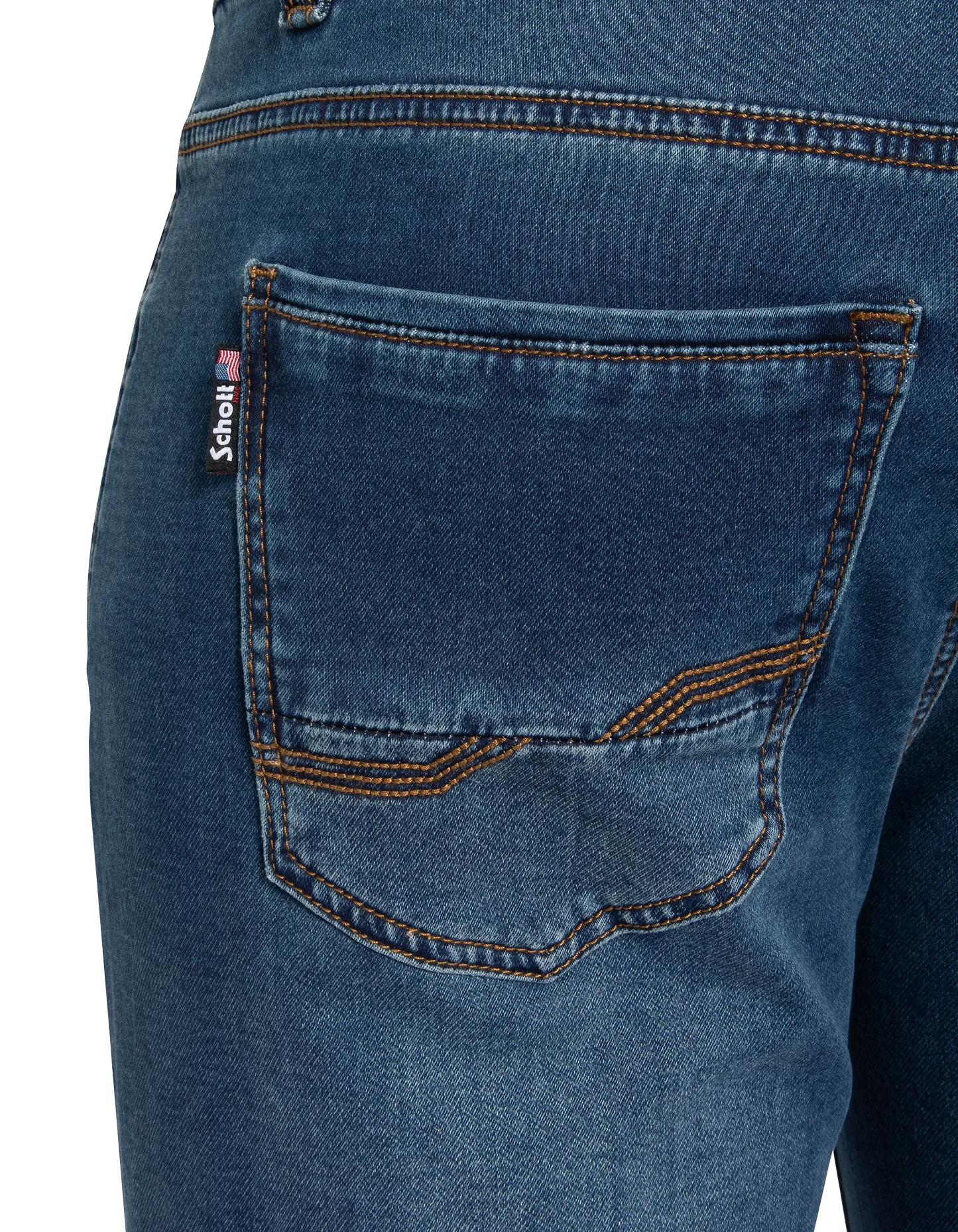 Dark blue denim shorts