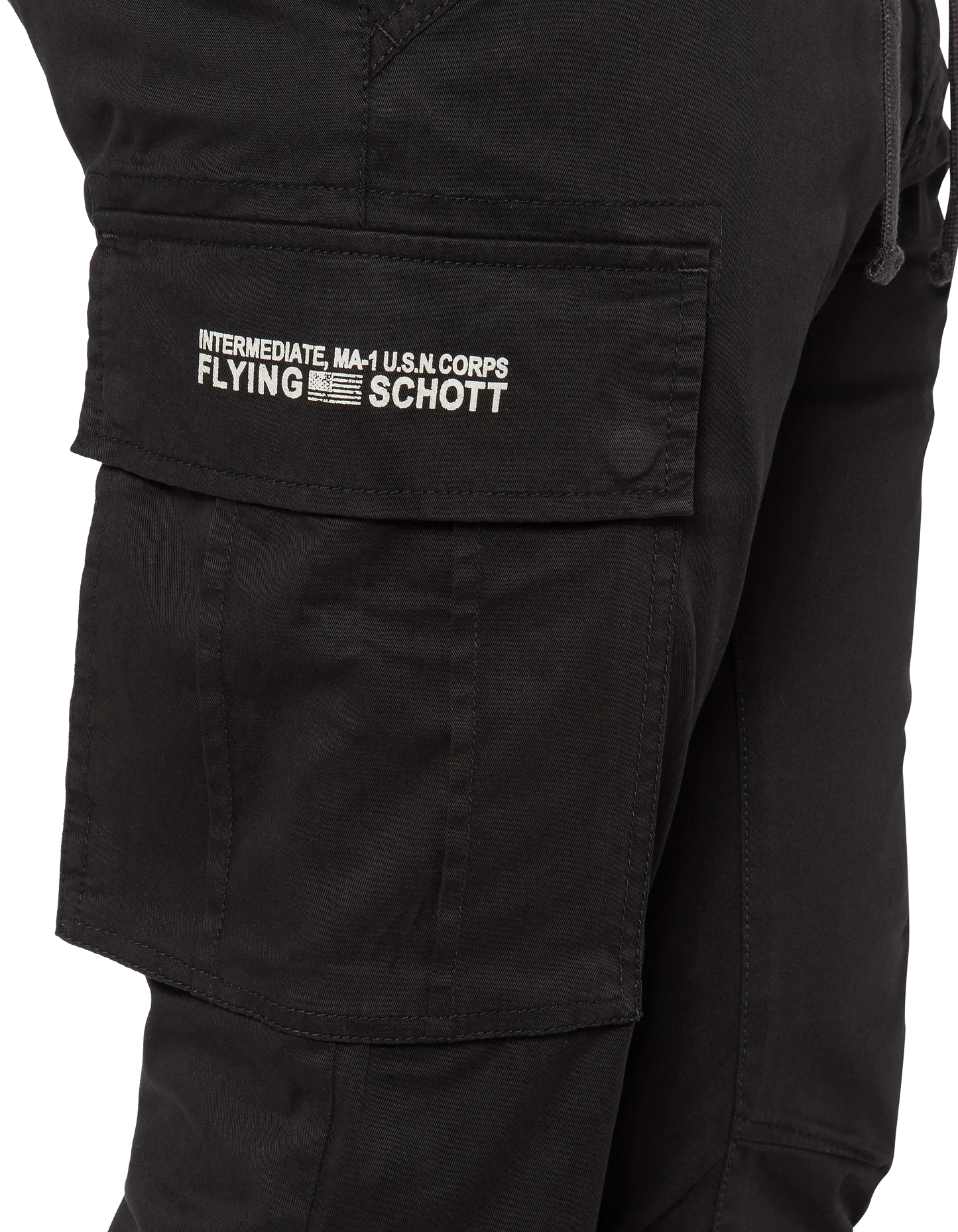 Black stretch cargo pants