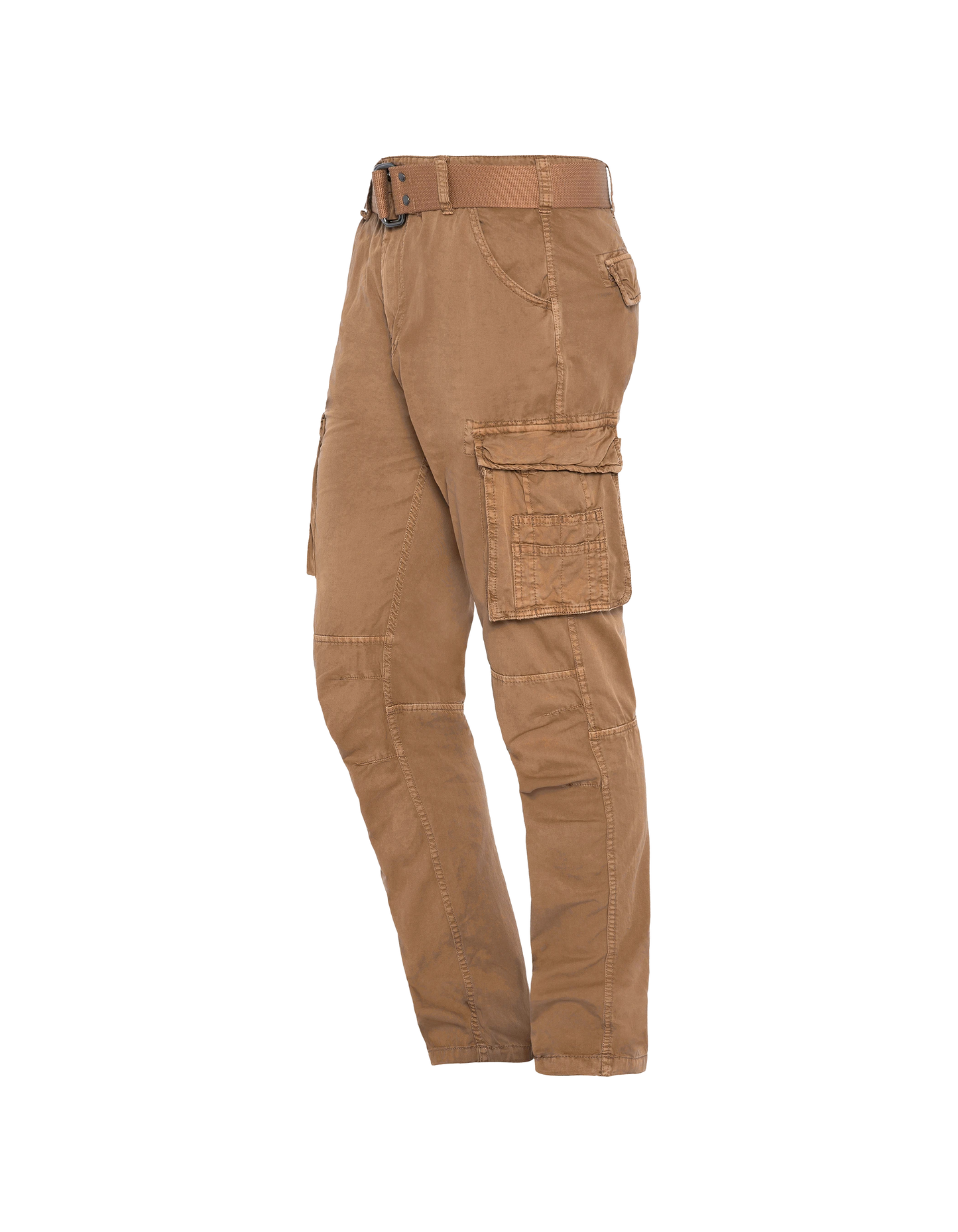 Multipoche beige slim cargo pants