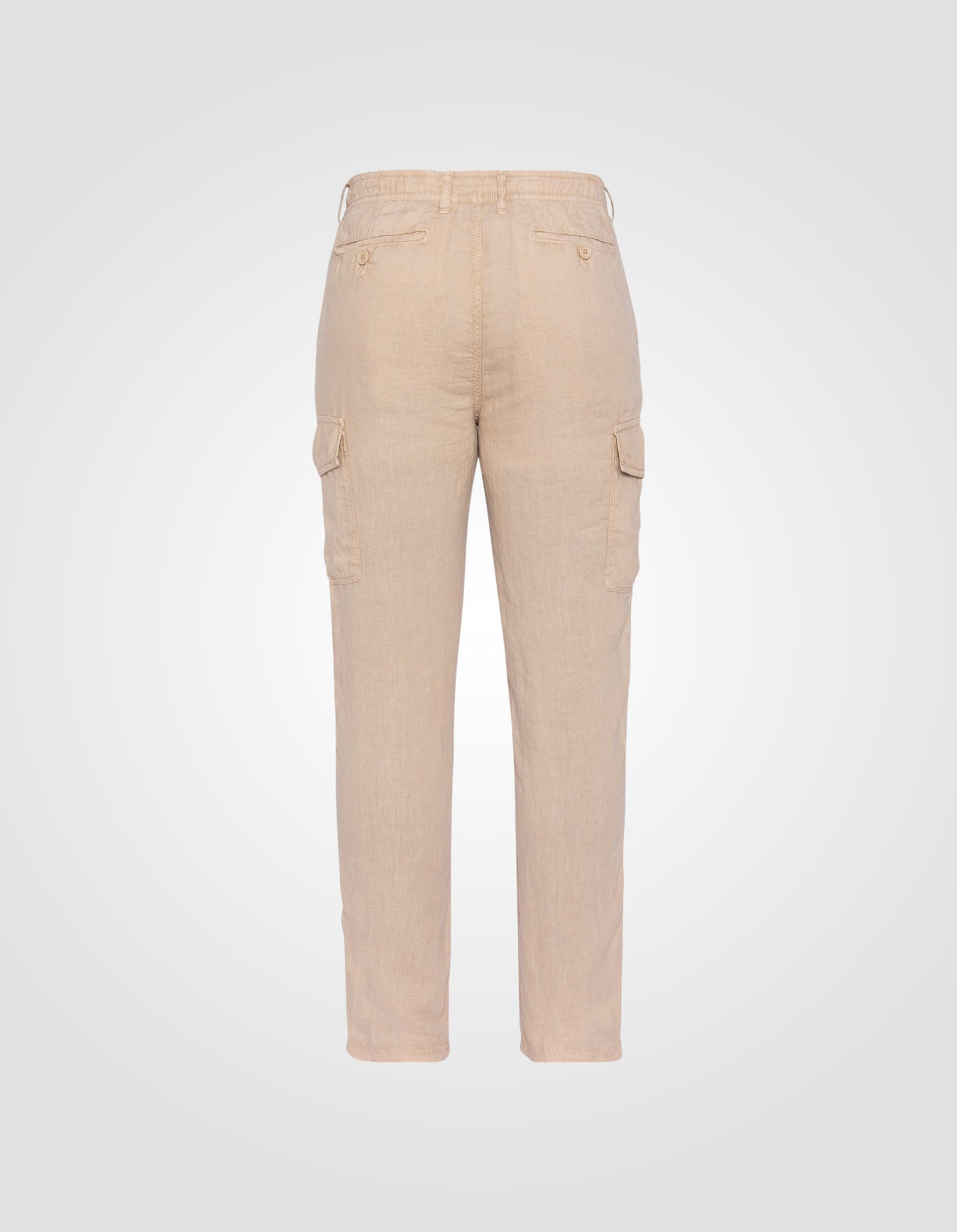 Pantalon cargo naturel en lin