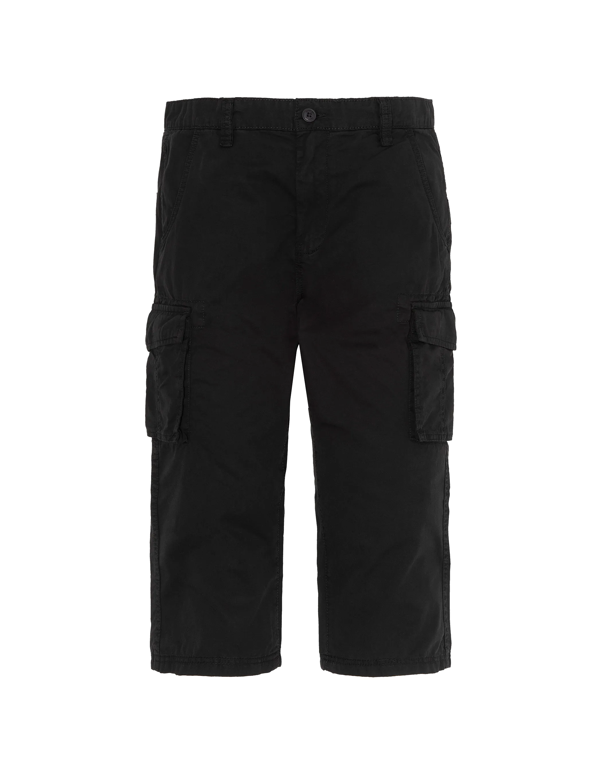 Black multi-pocket cargo capri pants - TRSTEELER50 | Schott NYC® Black multi-pocket cargo capri pants - TRSTEELER50 | Schott NYC®