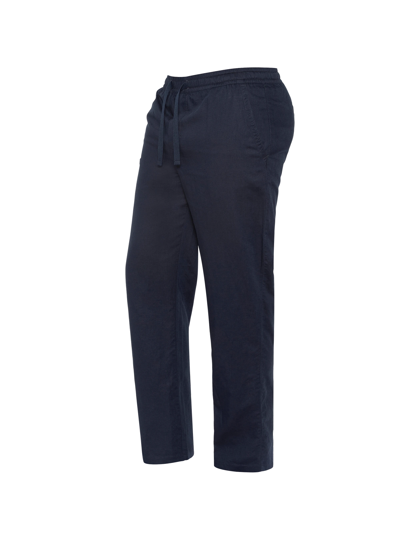 Marineblaue Hose aus Leinenmischung