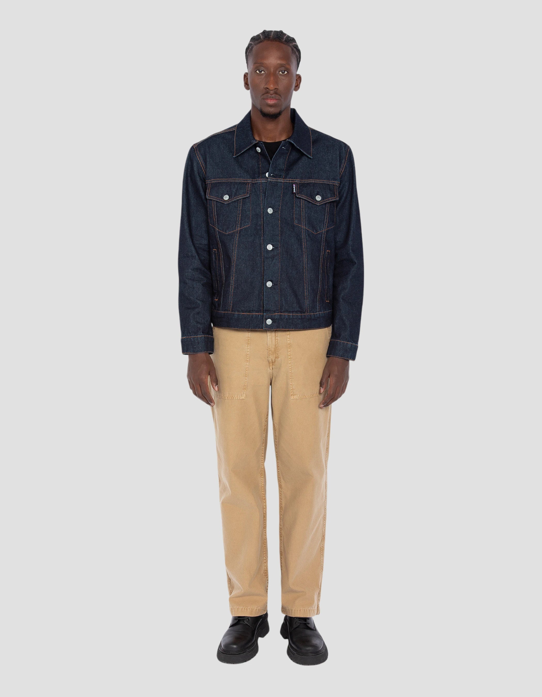 【P23】【Schott N.Y.C】DENIM WORK JACKET Brut denim truck jacket - Trucks | Schott NYC®