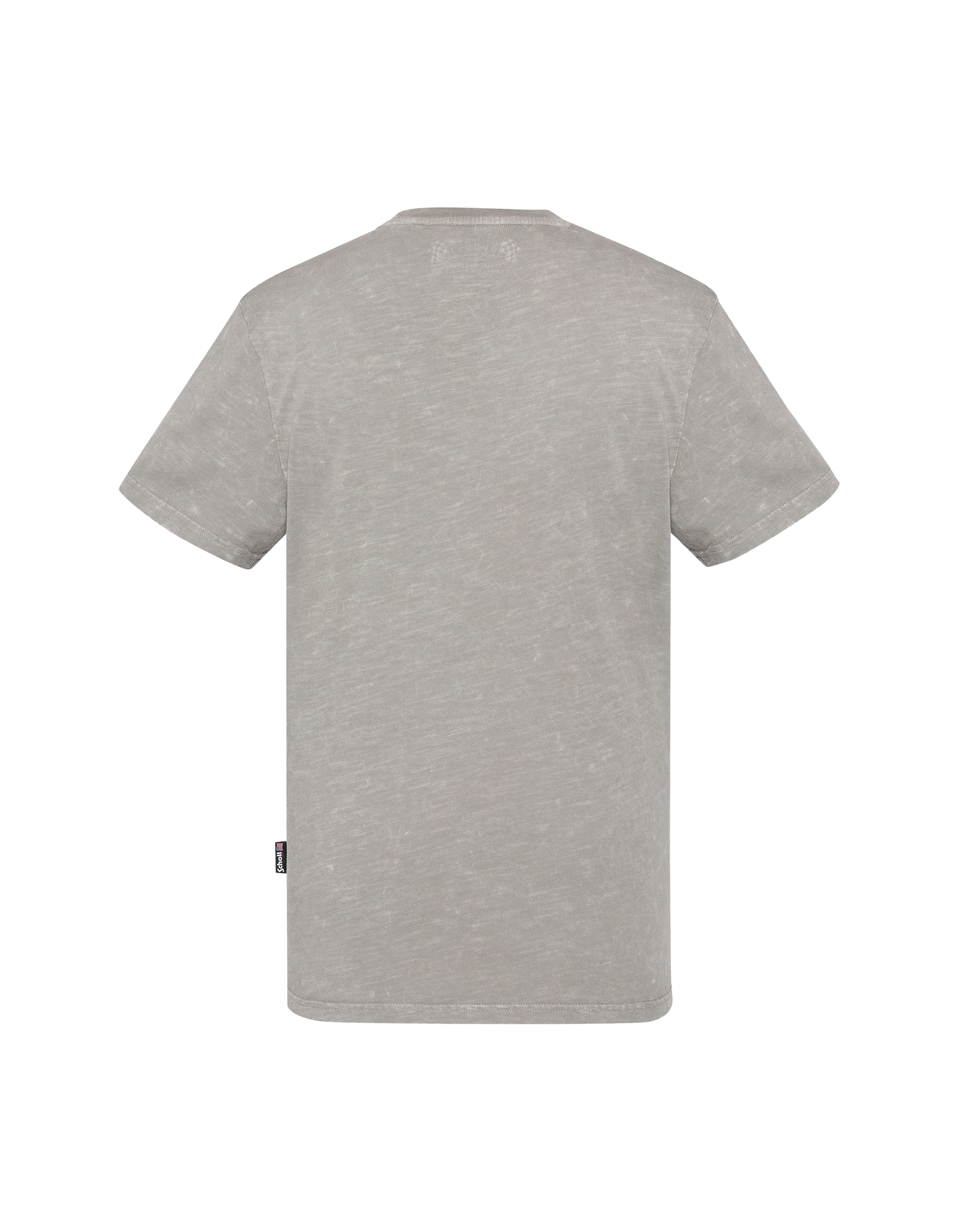 T-shirt biker gris, effet flammé