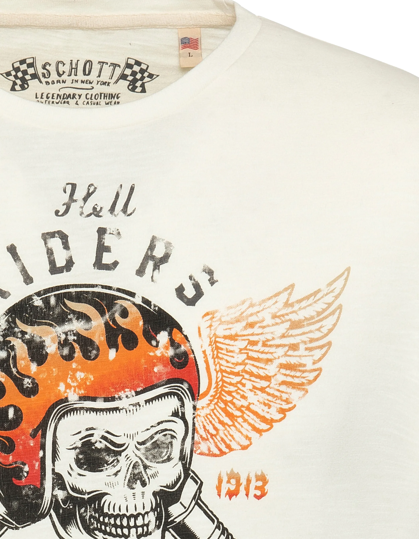 Weißes Biker-T-Shirt