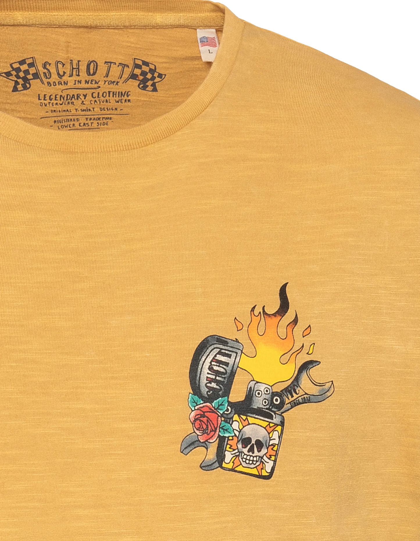 Gelbes Biker-T-Shirt