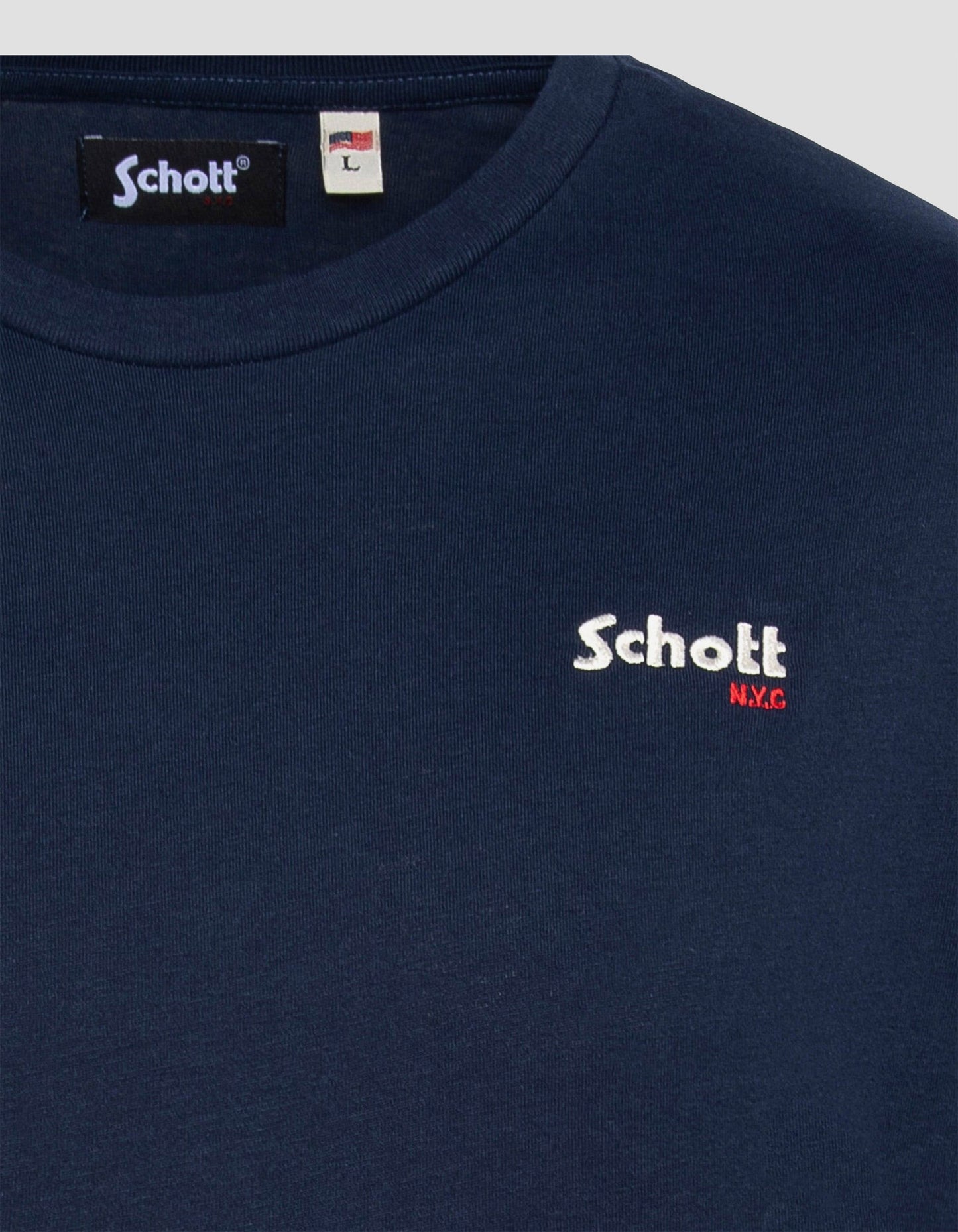 Navy blue embroidered t-shirt