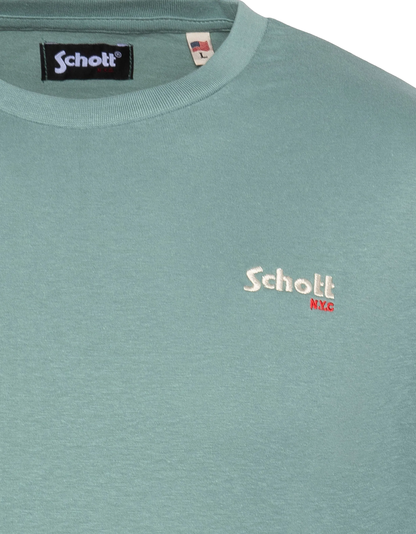 T-shirt brodé sage kaki