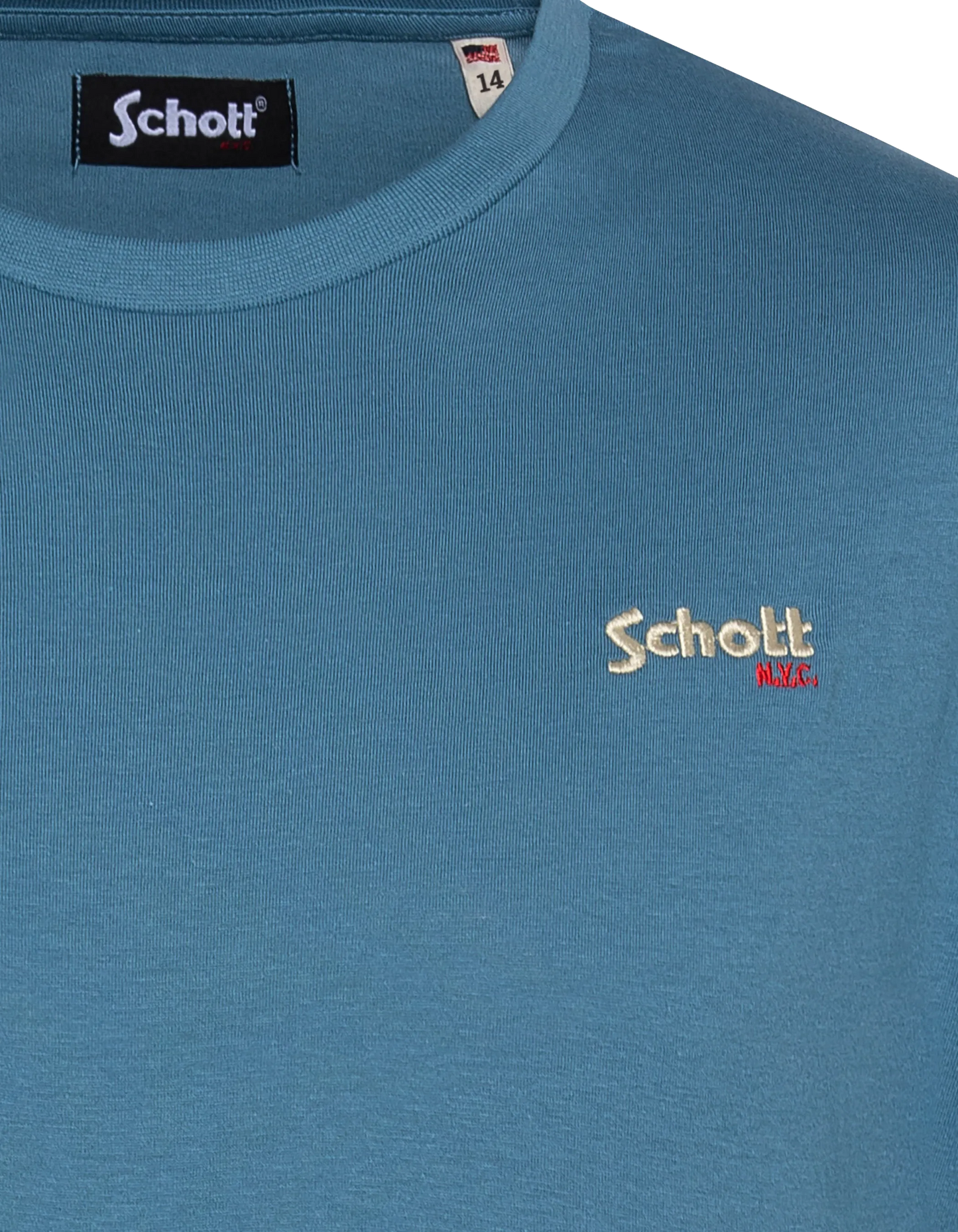 Kinder mit dem gestickten blauen T-Shirt für Kinder