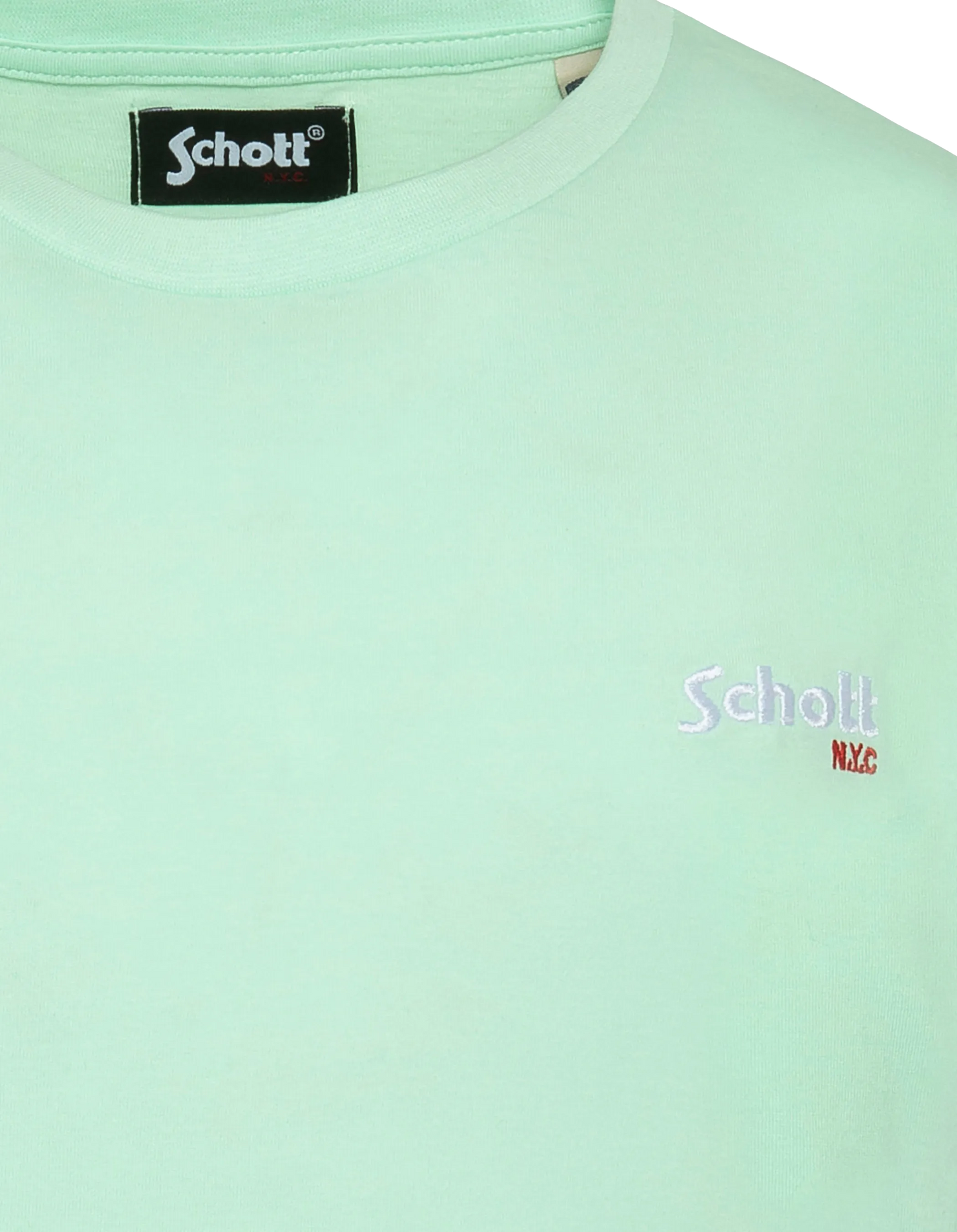 T-Shirt für Kinder mit Stickerei in Pastellgrün