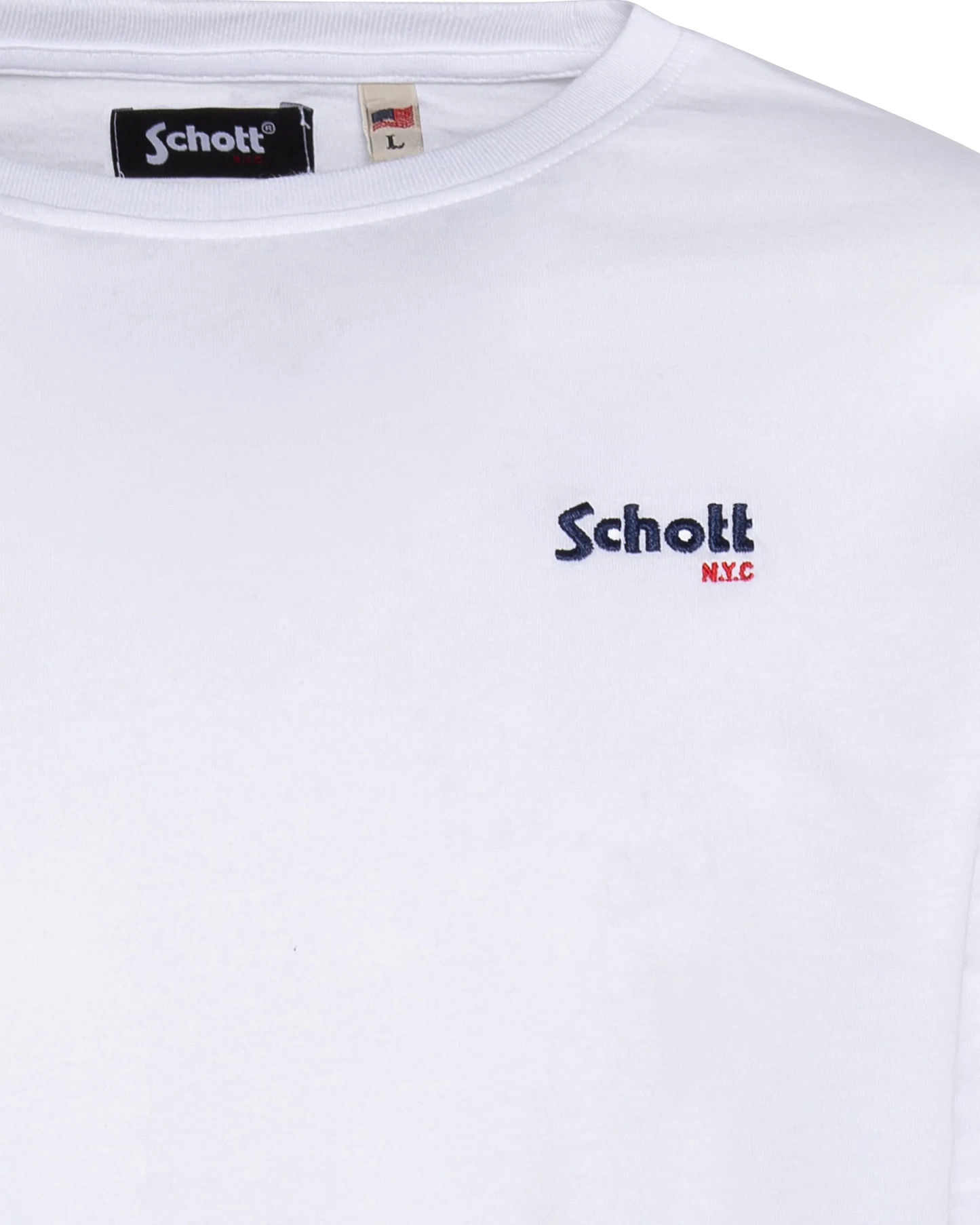 T-shirt blanc à manches longues brodé