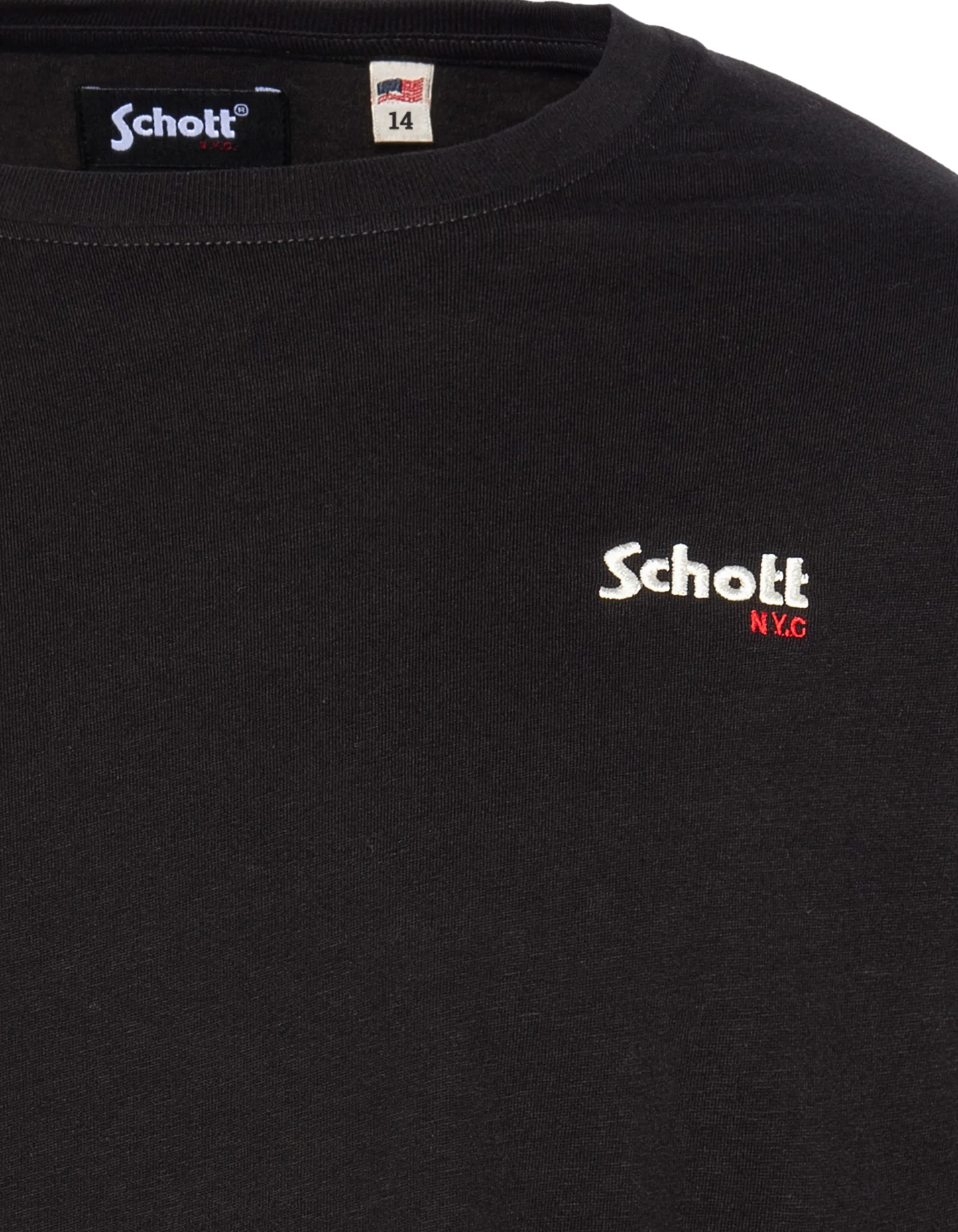 T-Shirt Langarmes schwarzes gestickeltes Kind