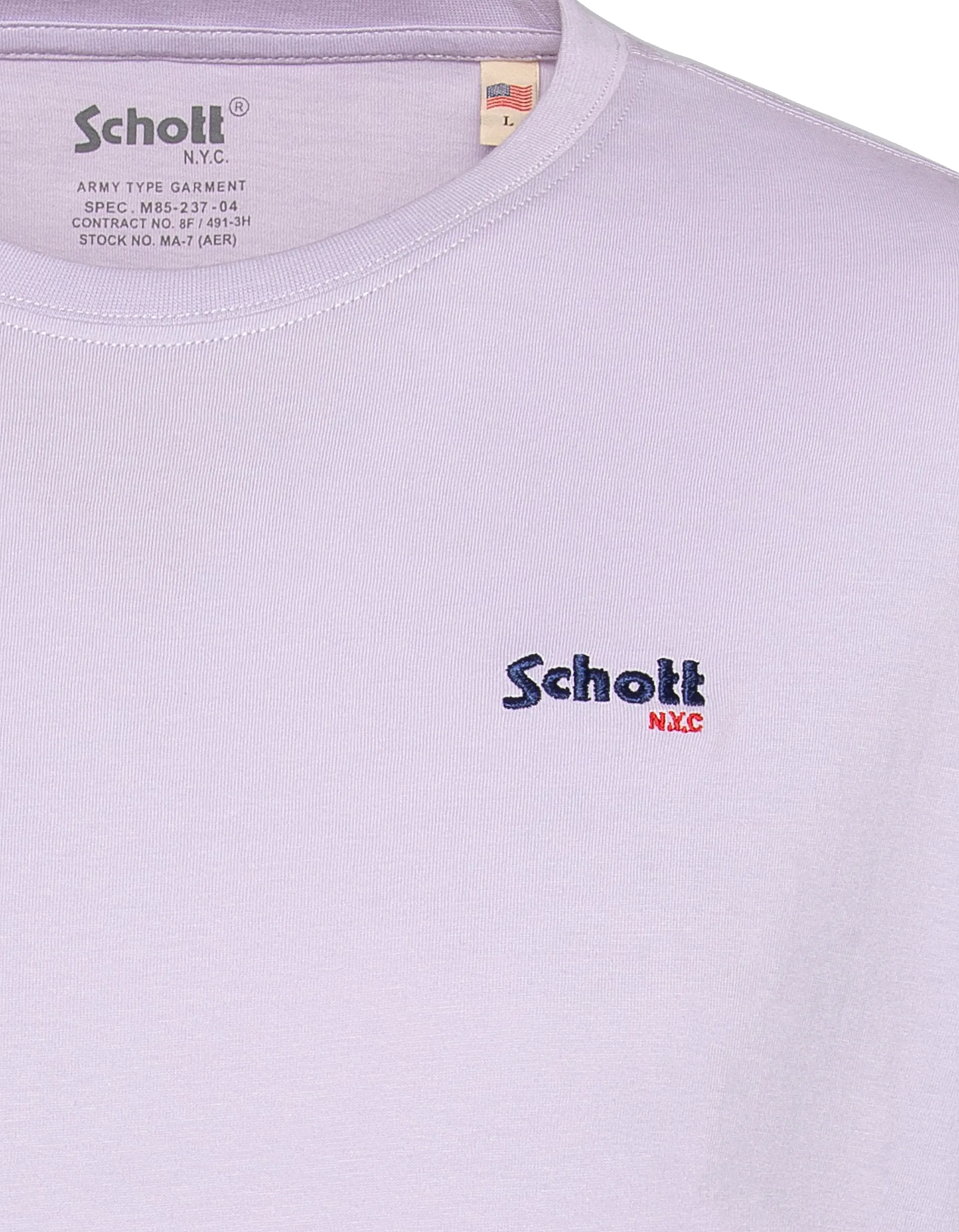 T-shirt a collo rotondo viola pastello