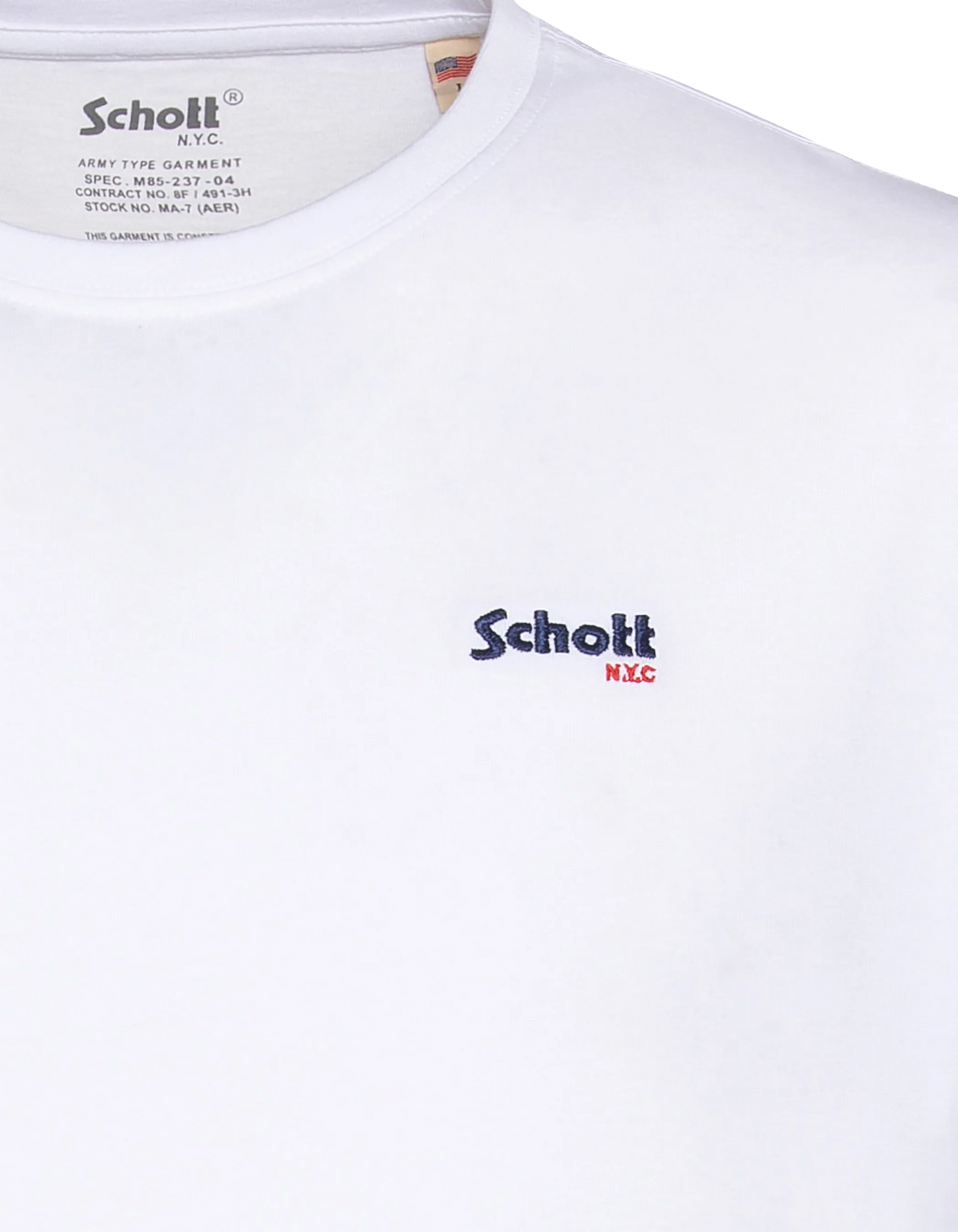 Maglietta a collo tondo bianco