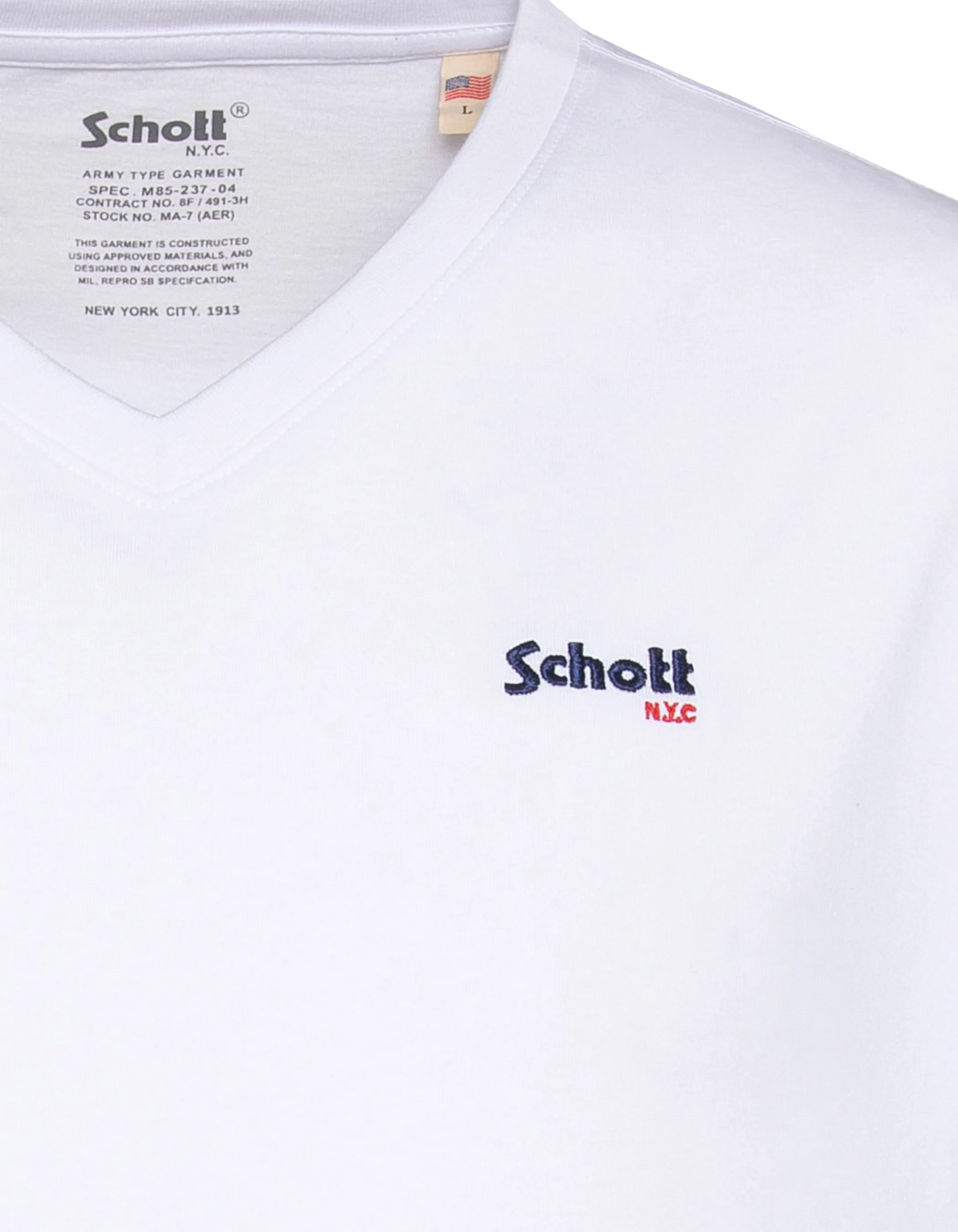 White V-neck T-shirt