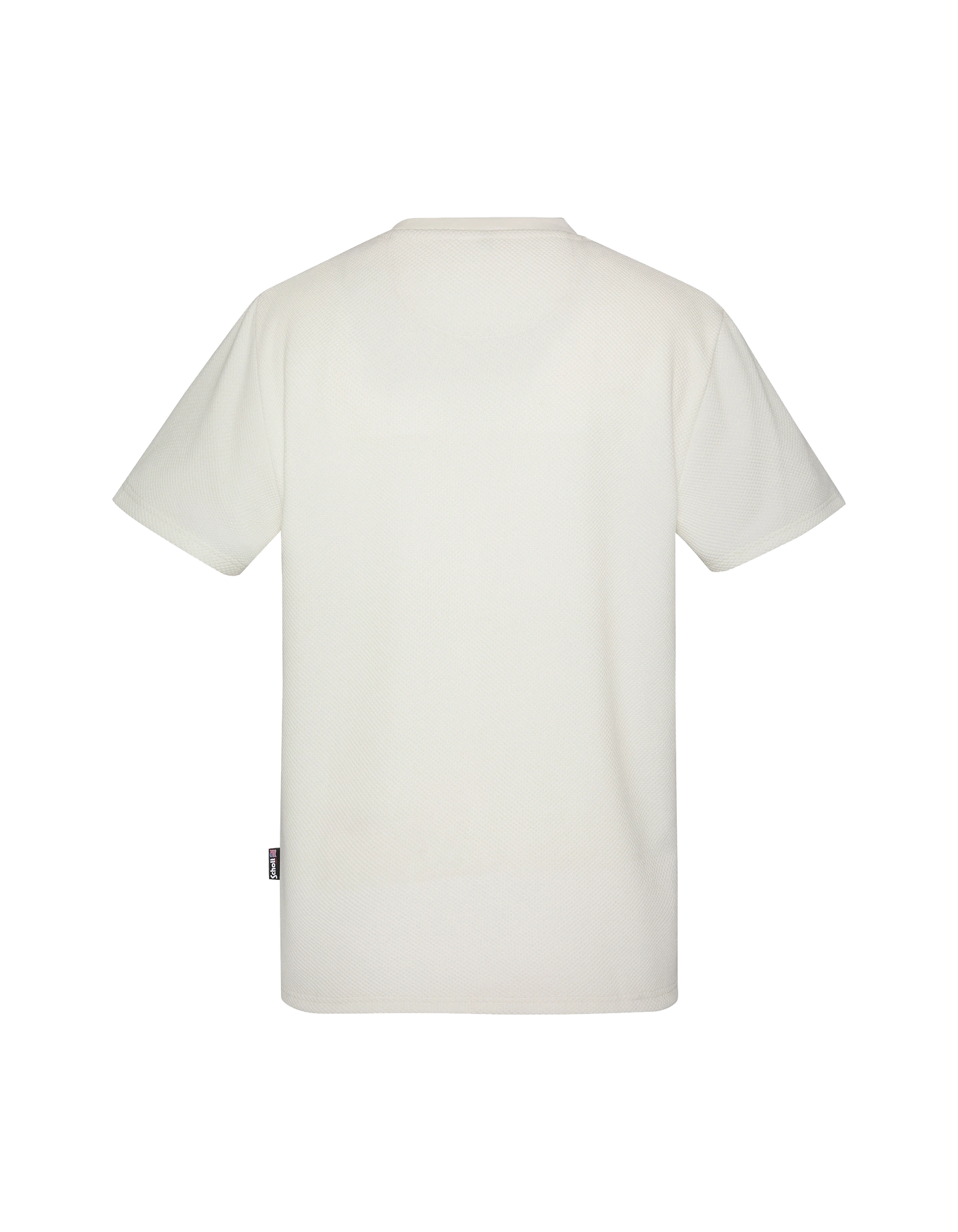 T-shirt bianca in maglia effetto goffrato