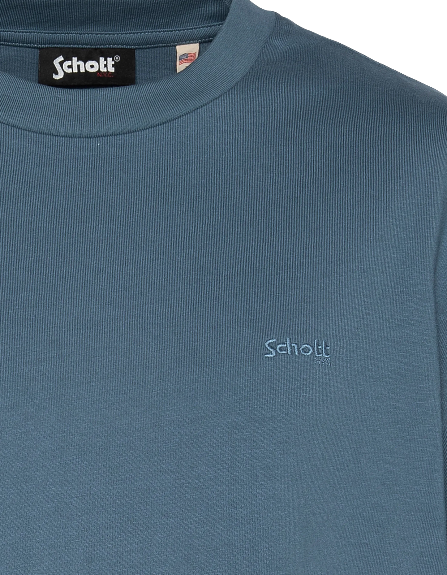 T-shirt a maniche corte blu minerale