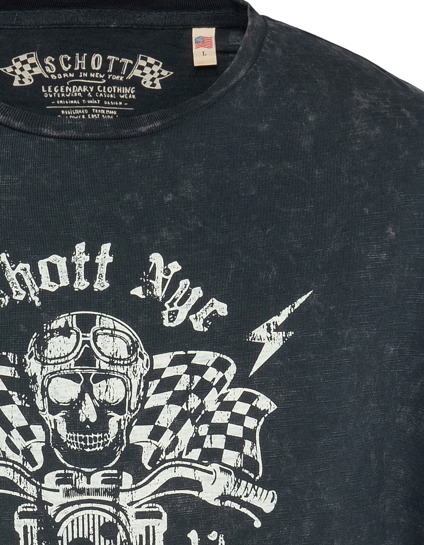 Navy biker t-shirt