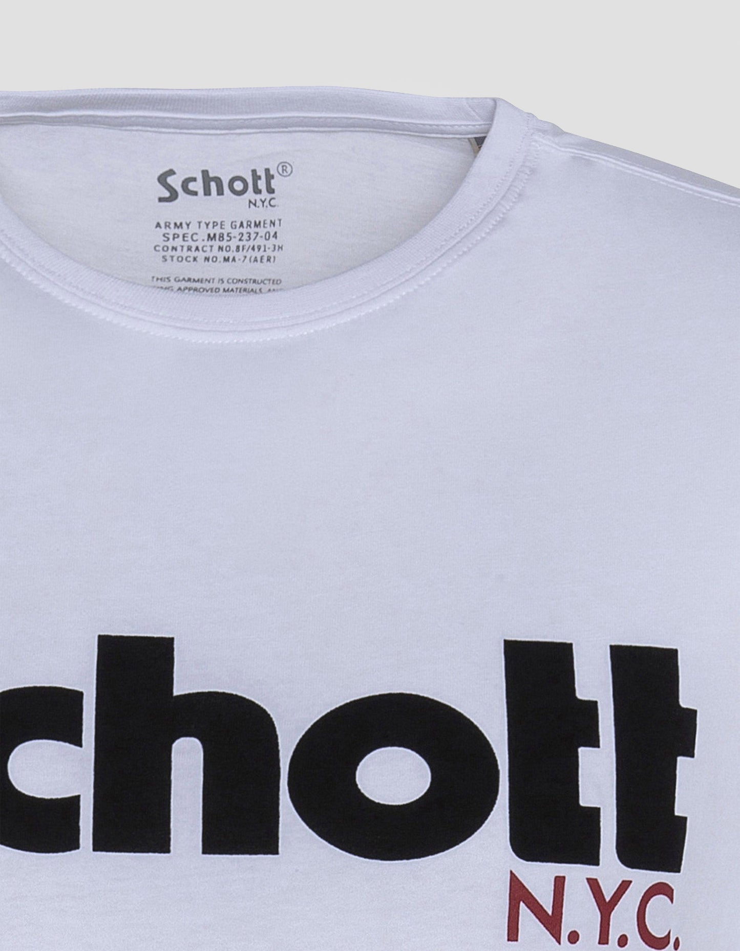 Maglietta a collo tondo bianco