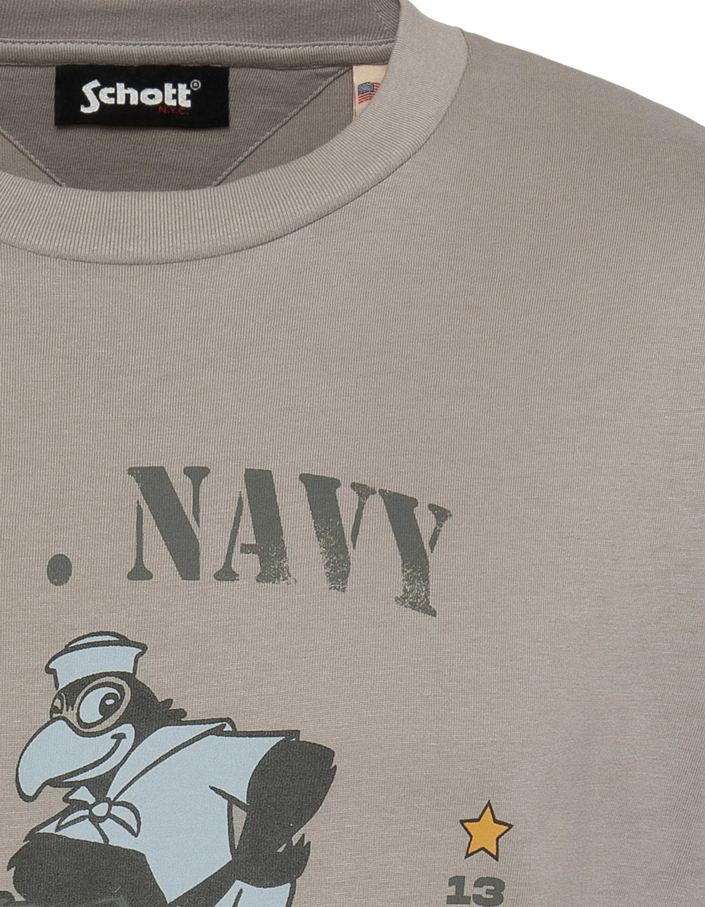 T-shirt di cemento da cartone animato americano