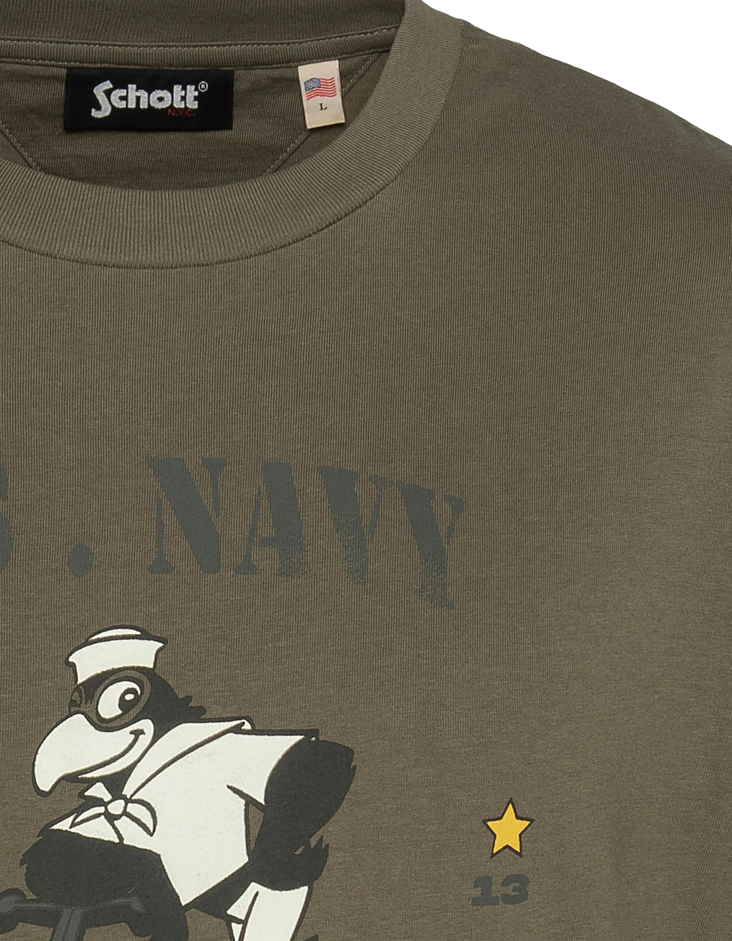 T-shirt del cartone animato Kaki statunitense