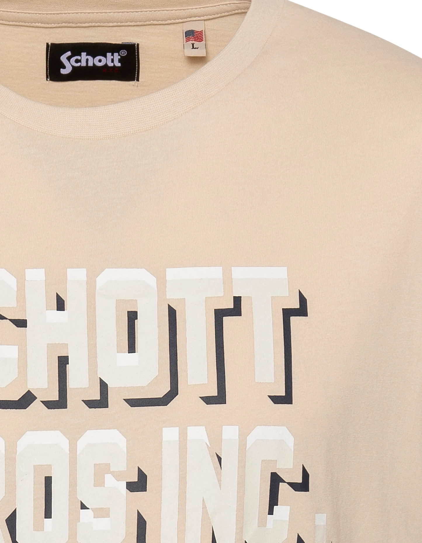 Sandbedrucktes T-Shirt Schott Bros Inc.
