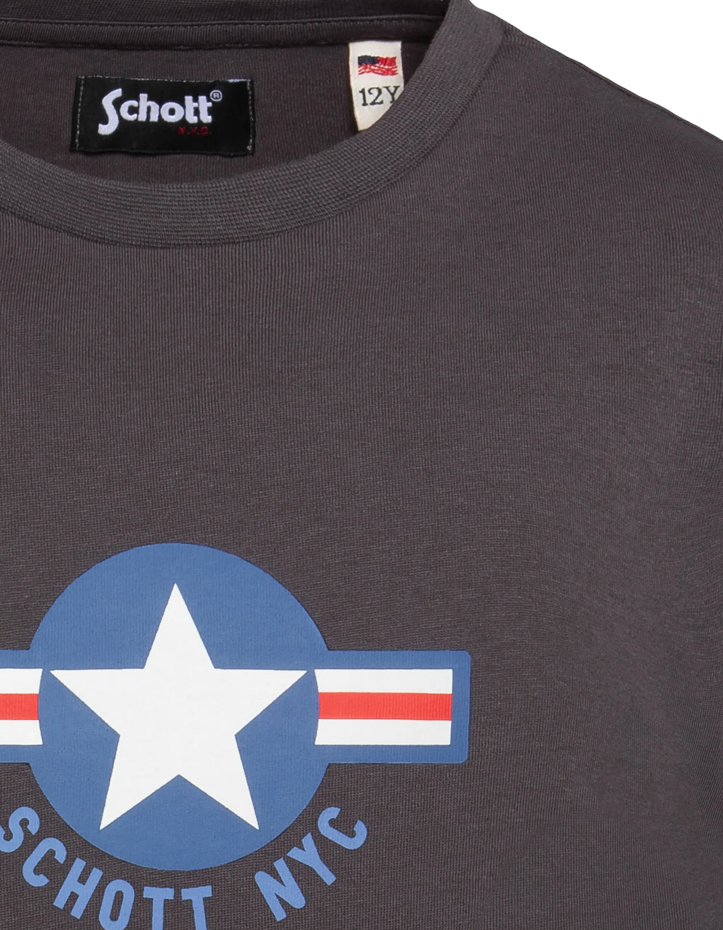 Kind gedrucktes Anthrazit-T-Shirt