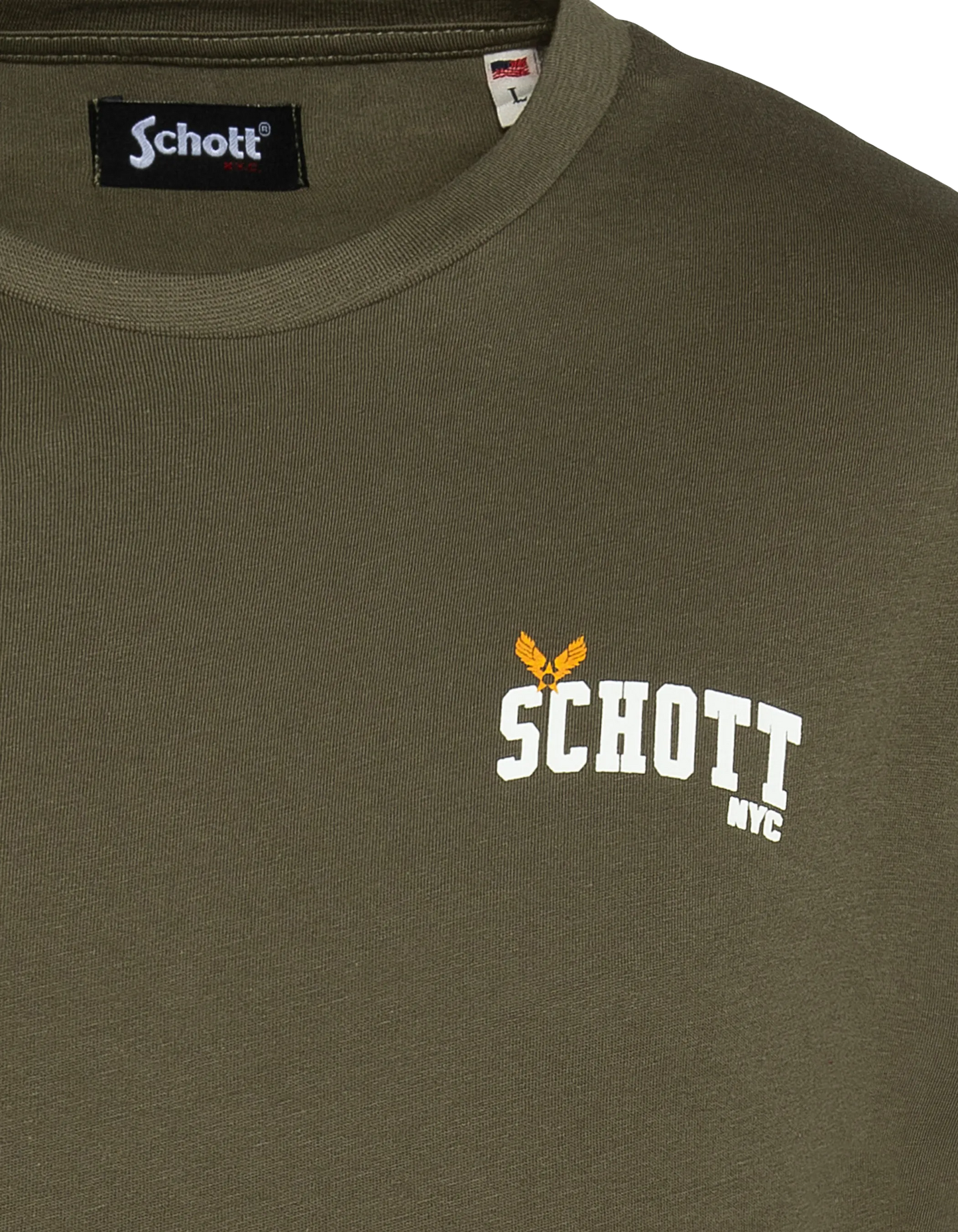 Stern gedrucktes Khaki-T-Shirt