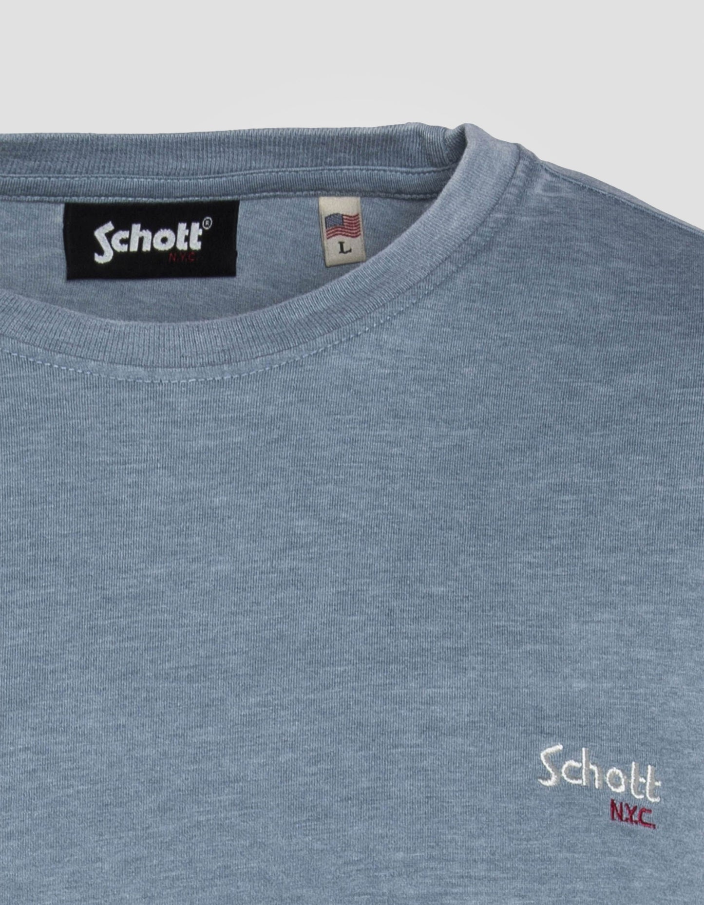 T-shirt round azure Effetto efficace