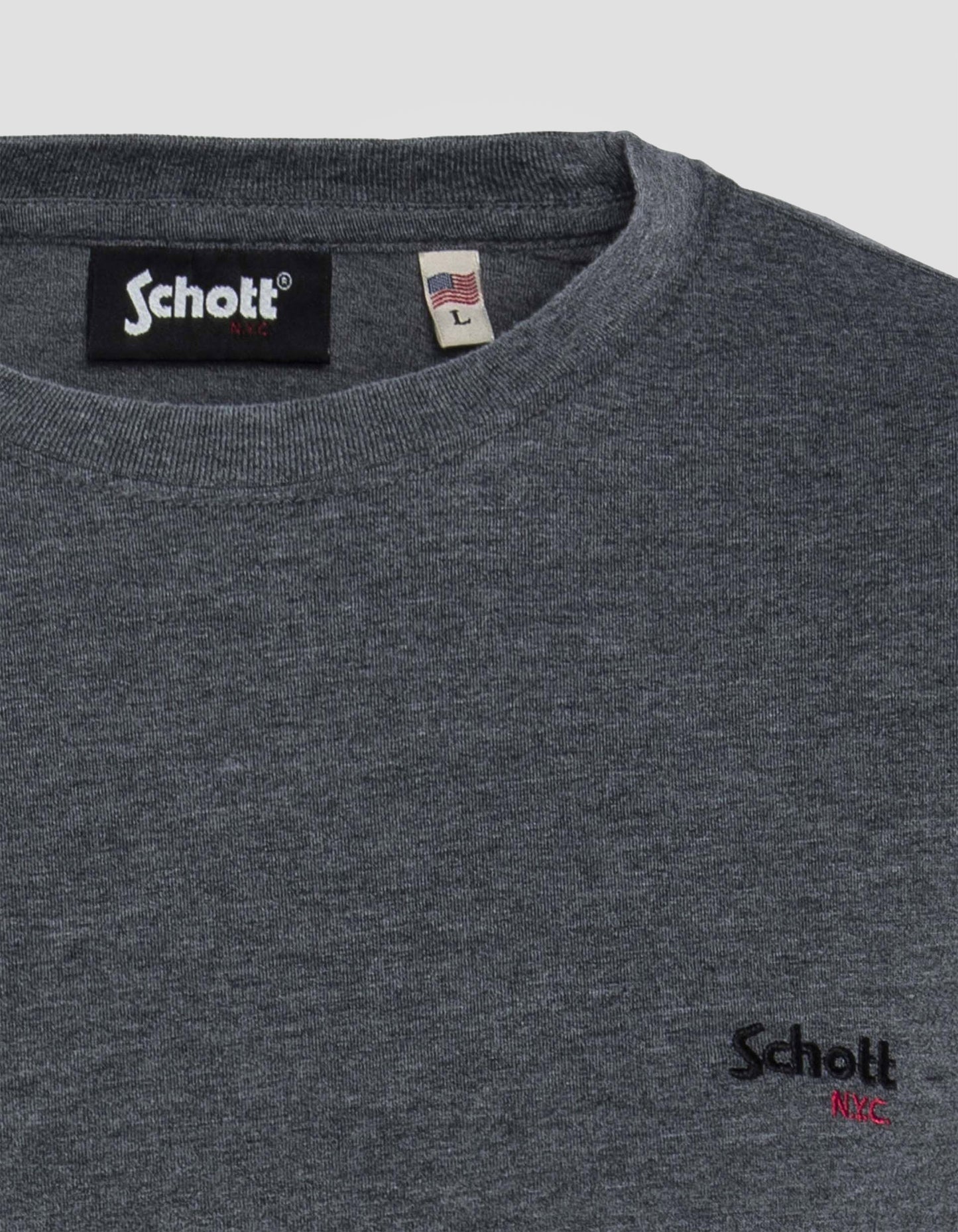 T-shirt Black Round Colle