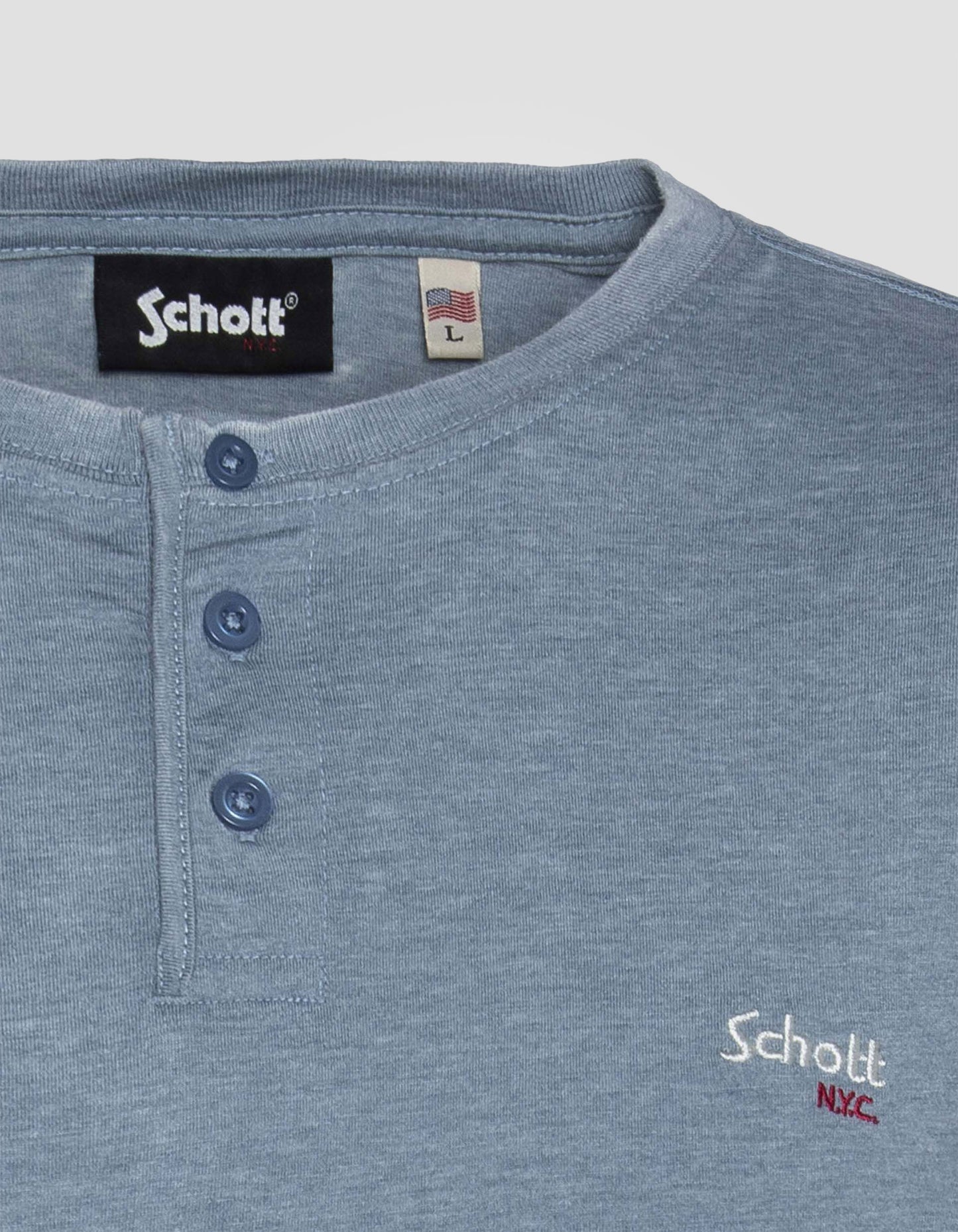 T-shirt Effetto sbiadito del colletto tunisino