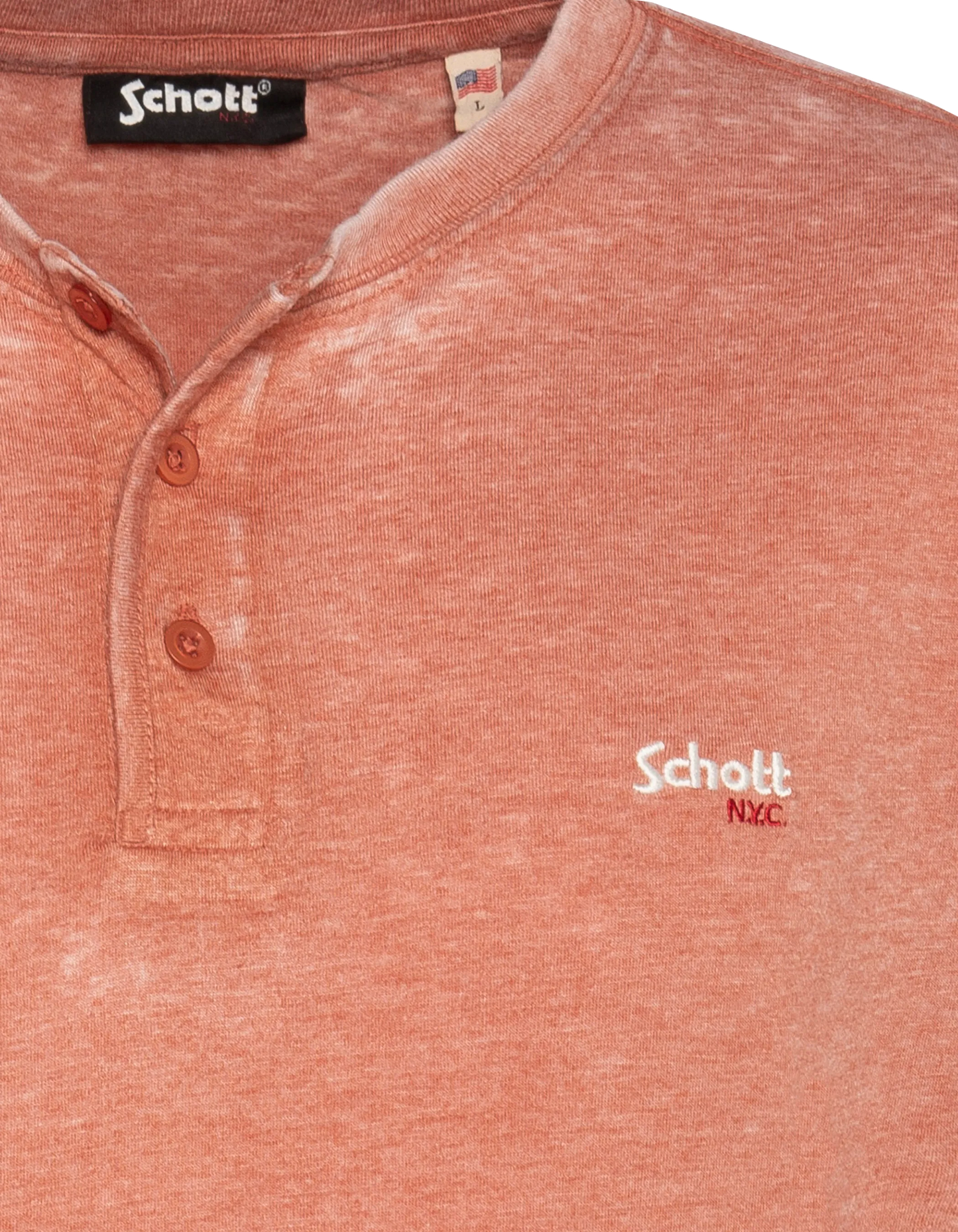 T-shirt del colletto tunisino arrugginita