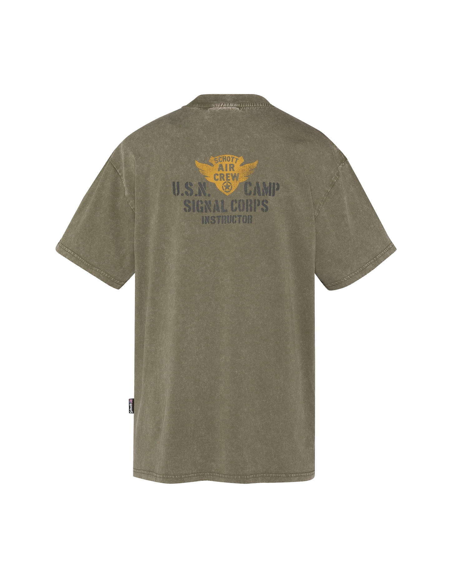 T-shirt army imprimé kaki, effet vintage