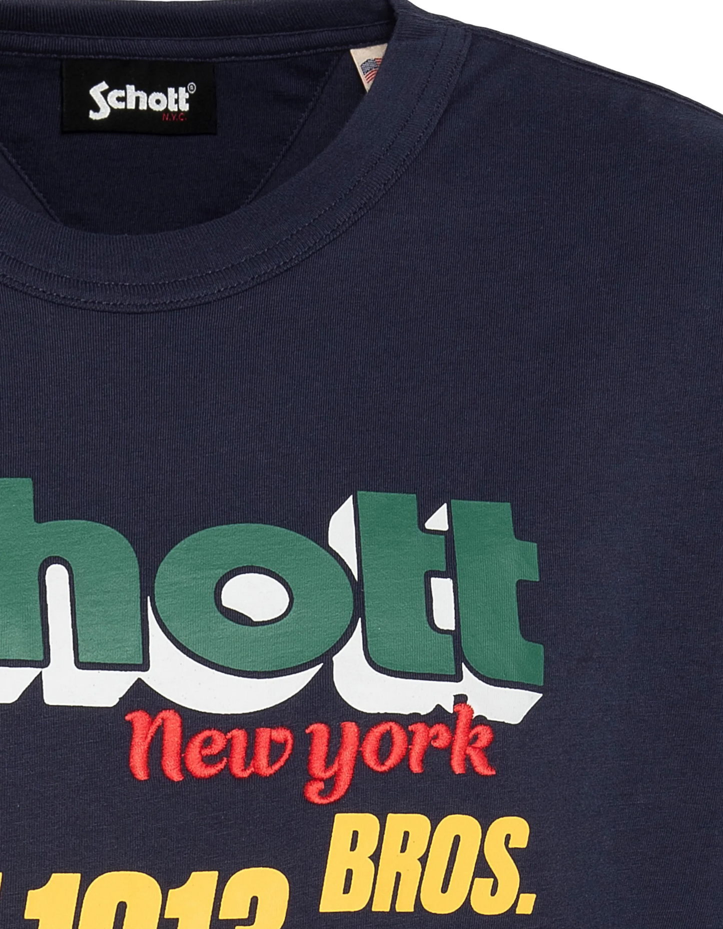 T-shirt retrò blu navy