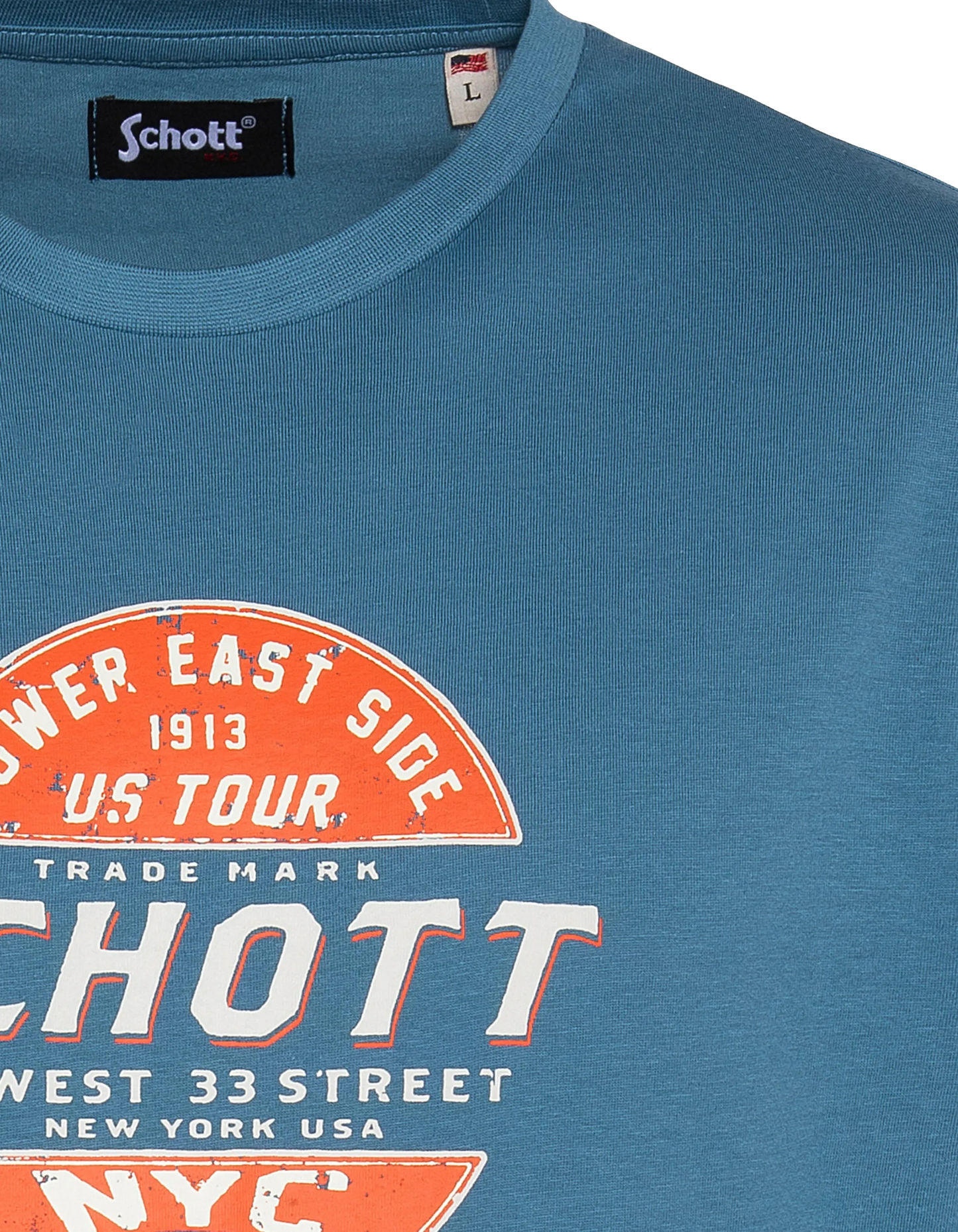 Blue jeans printed t-shirt