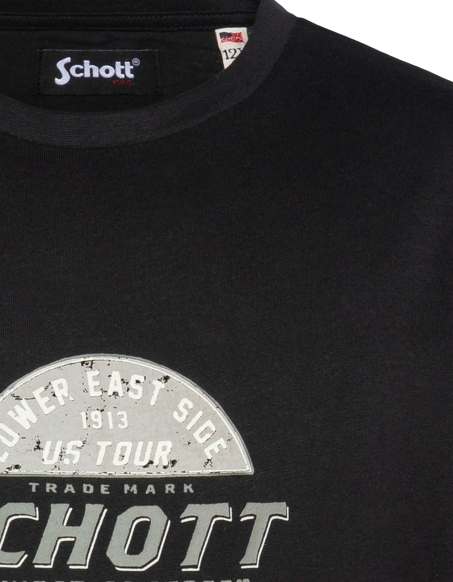 Children's black printed T-shirt