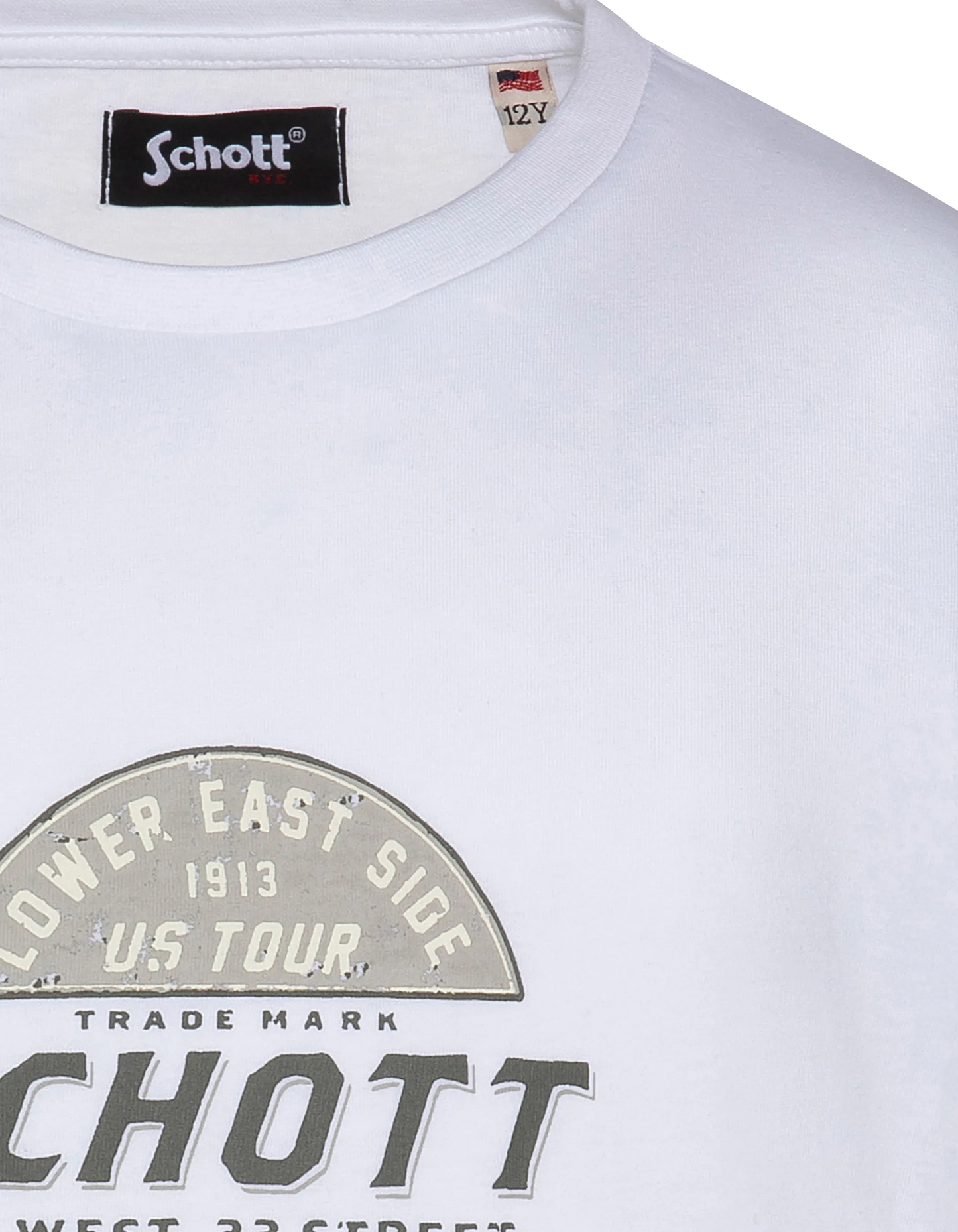 Children's white printed T-shirt