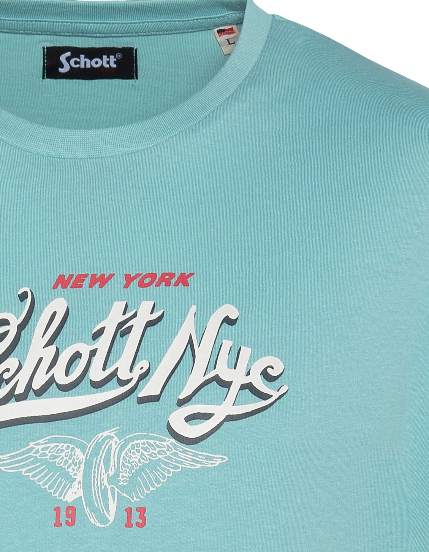 T-shirt azur imprimé