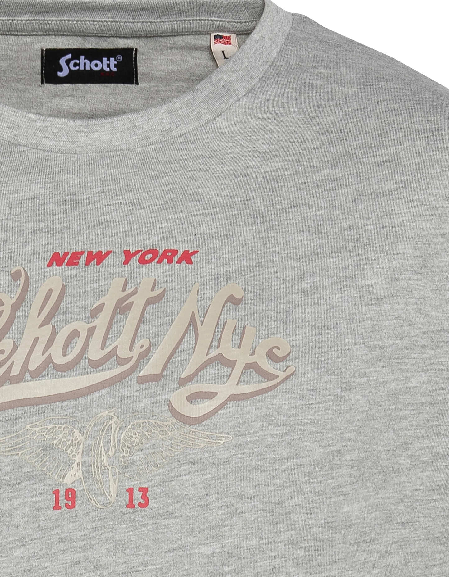 T-shirt gris chiné imprimé