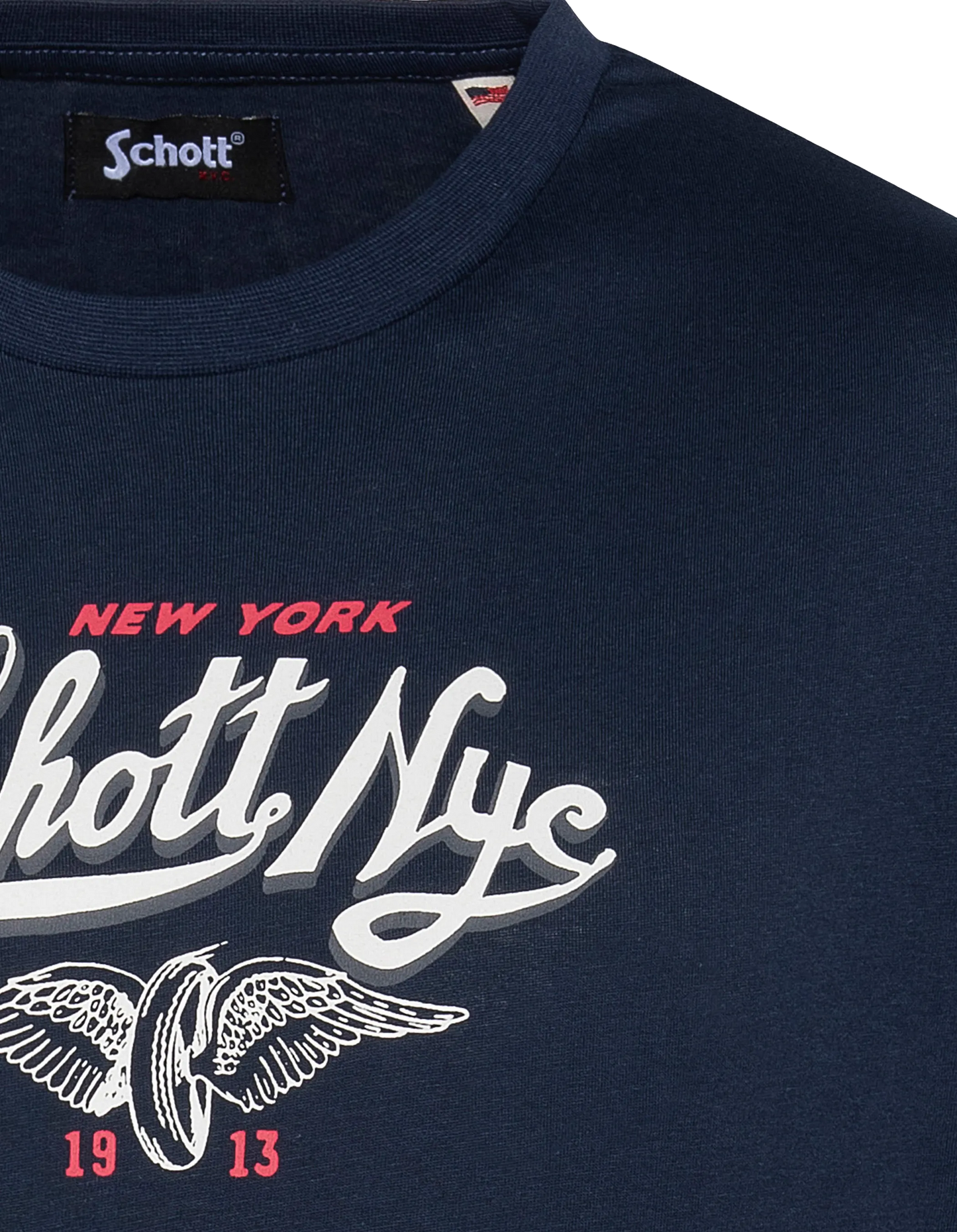 T-shirt bleu marine imprimé